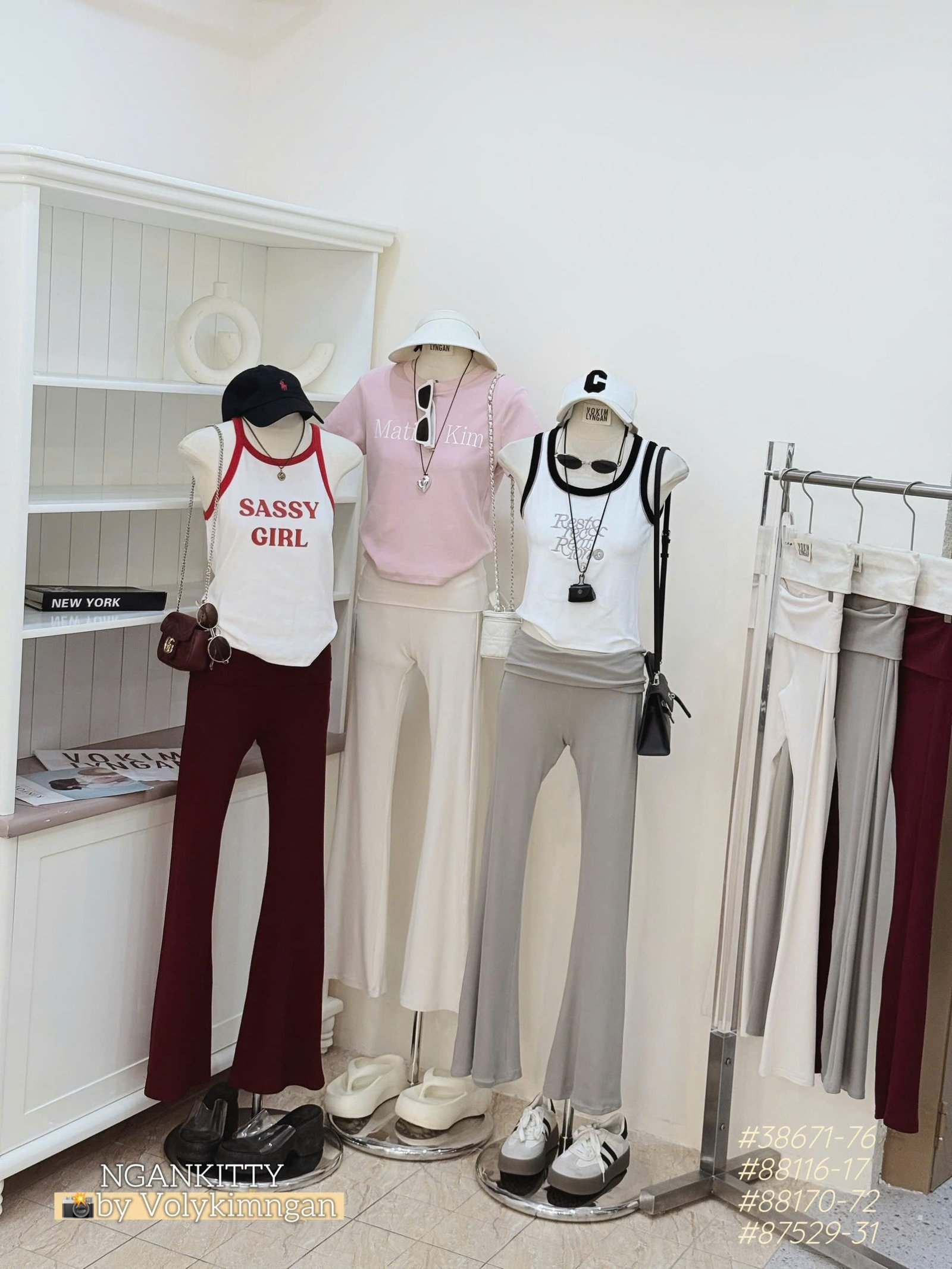 Quần legging loe lật lưng