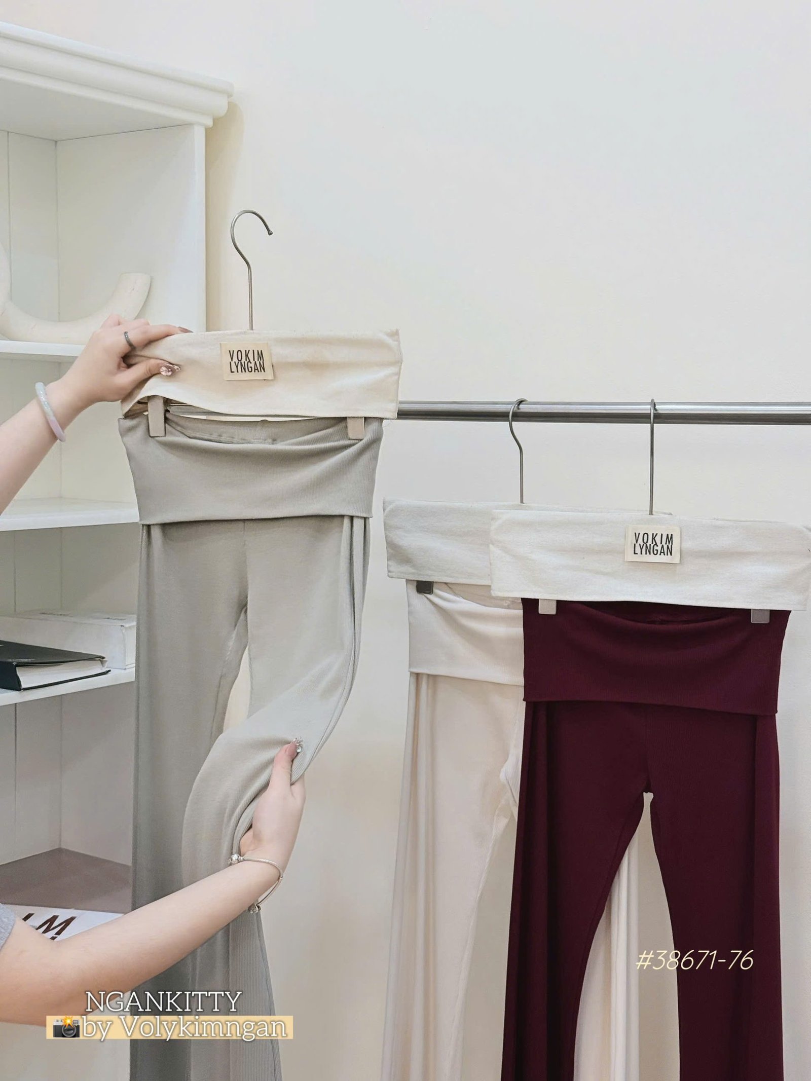 Quần legging loe lật lưng - Ảnh 7