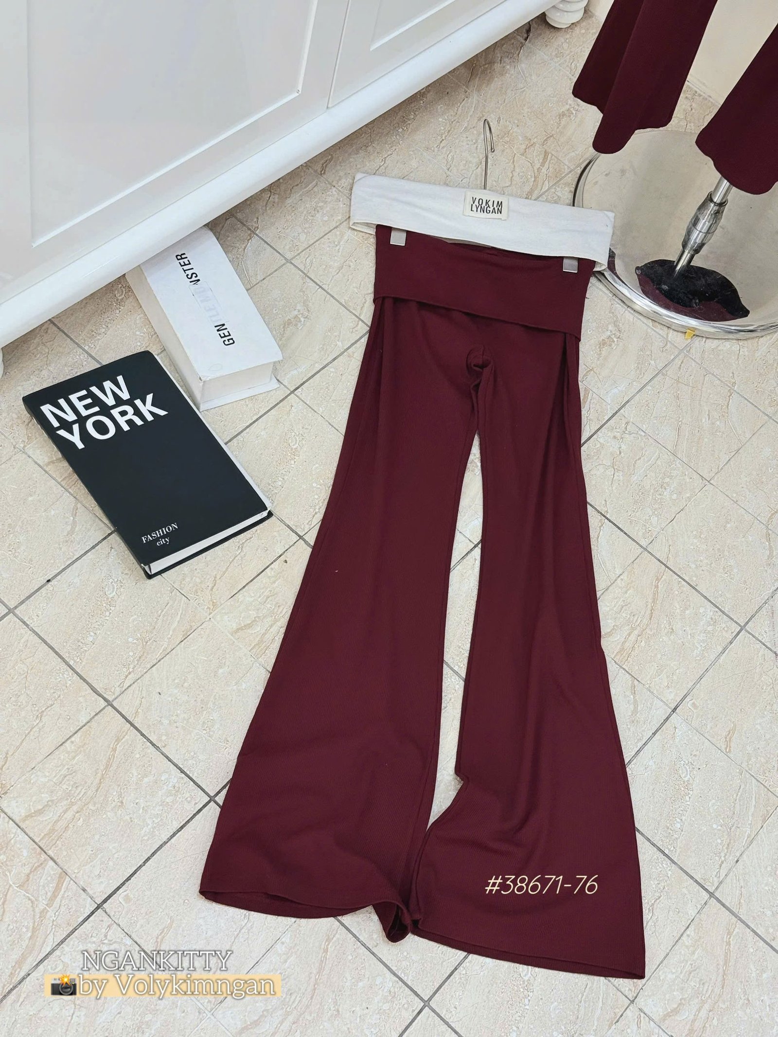 Quần legging loe lật lưng - Ảnh 6