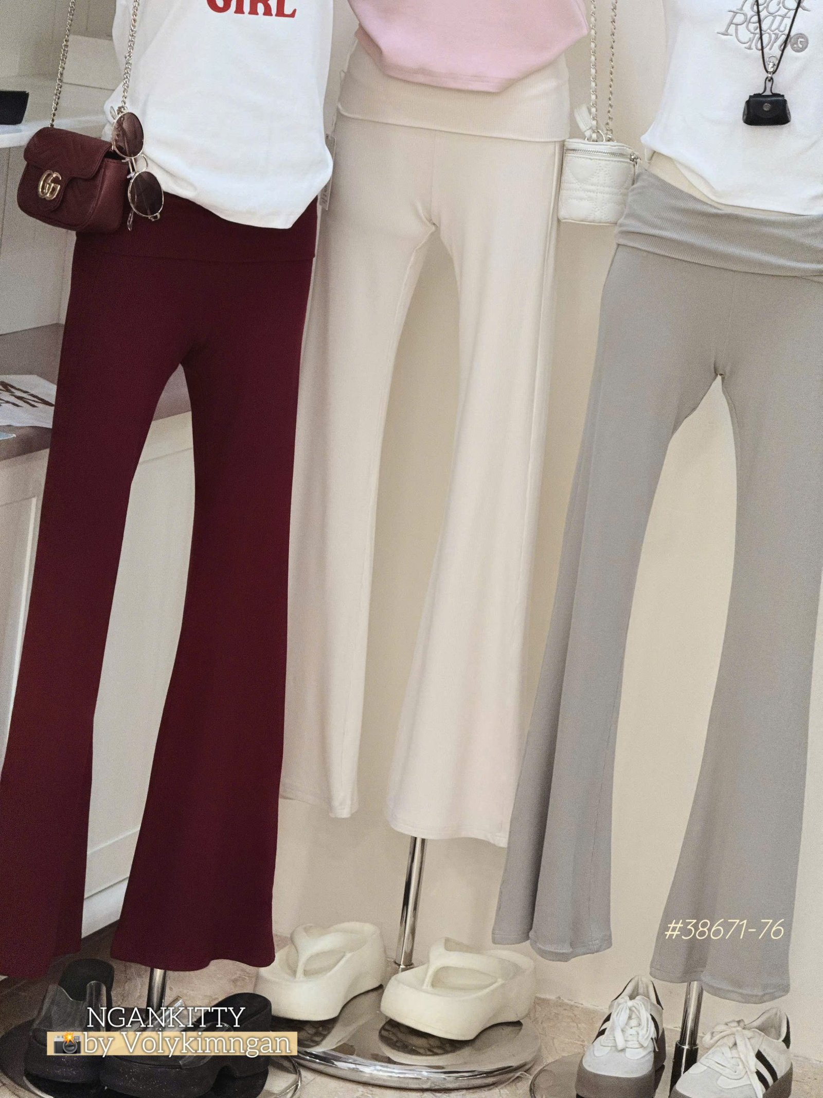 Quần legging loe lật lưng - Ảnh 3