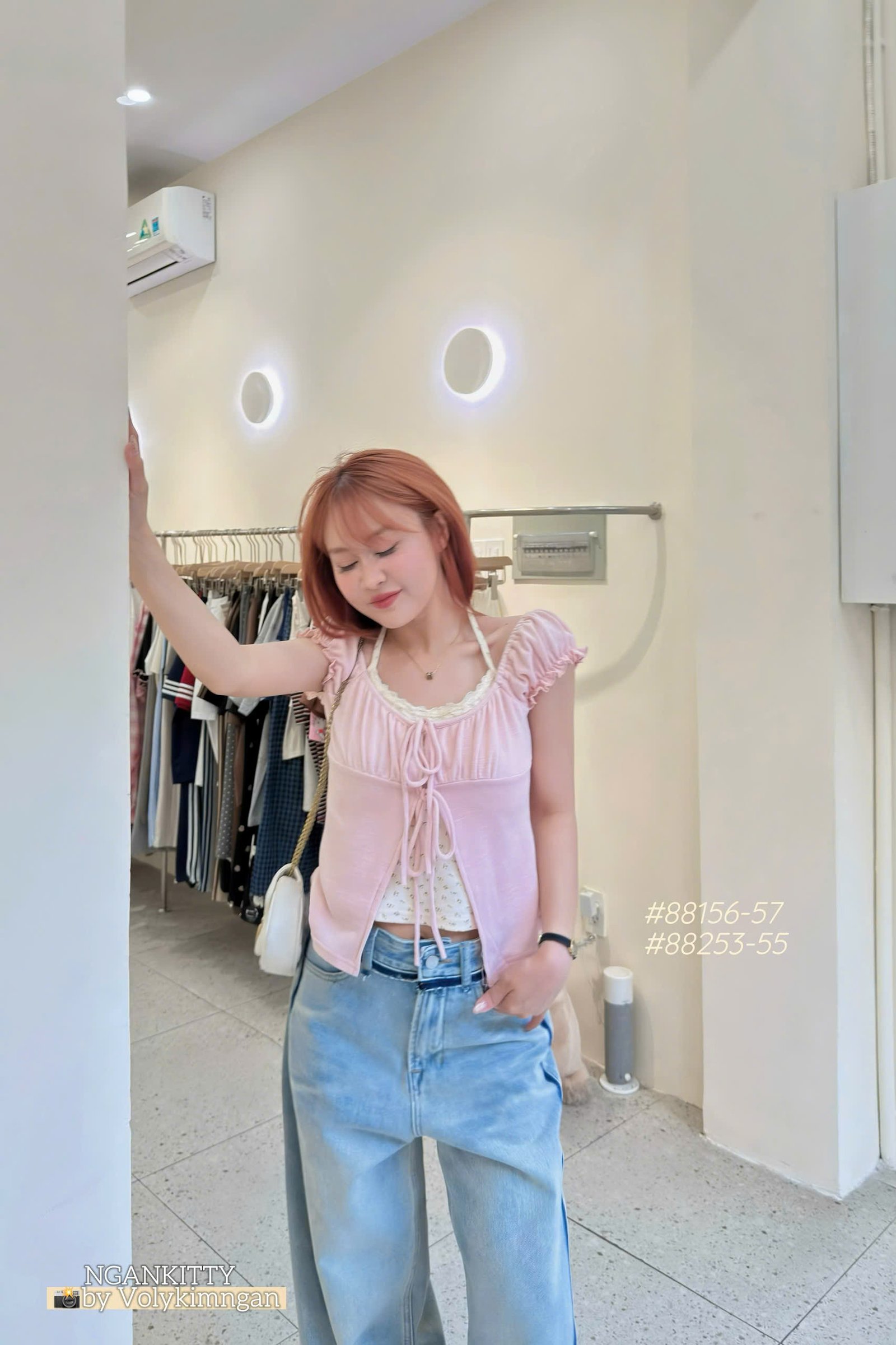 Áo 2s yếm hoa tay nhúng - Ảnh 4