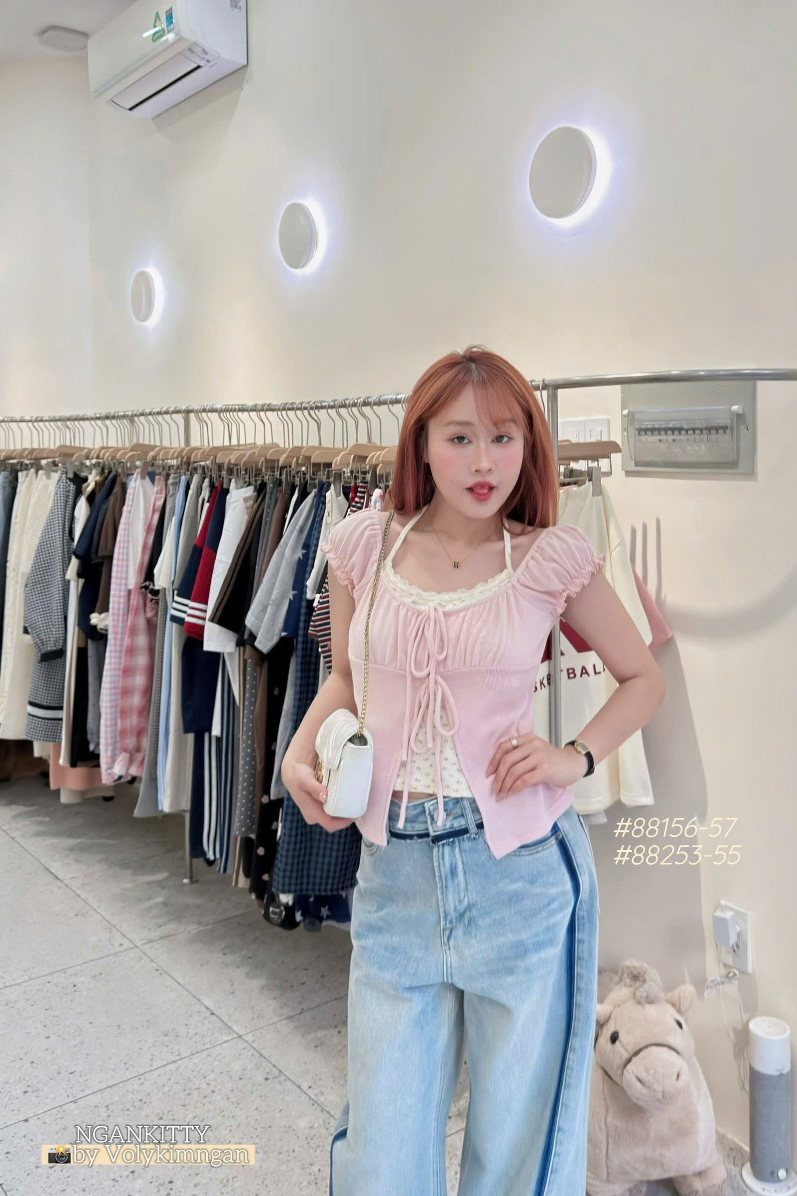 Áo 2s yếm hoa tay nhúng