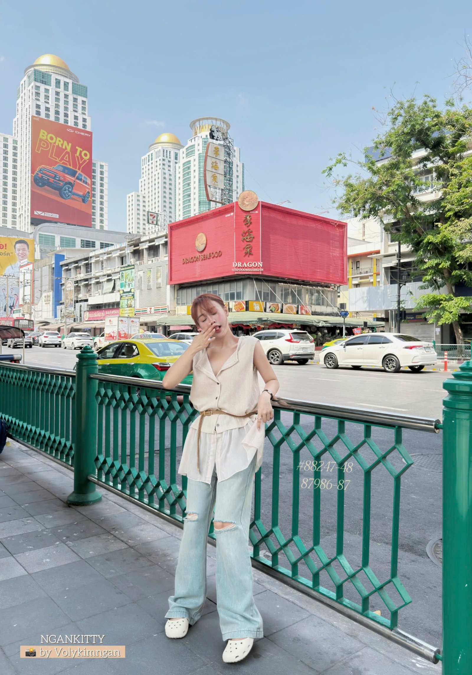 Đầm sn mix chân voan kèm belt - Ảnh 10