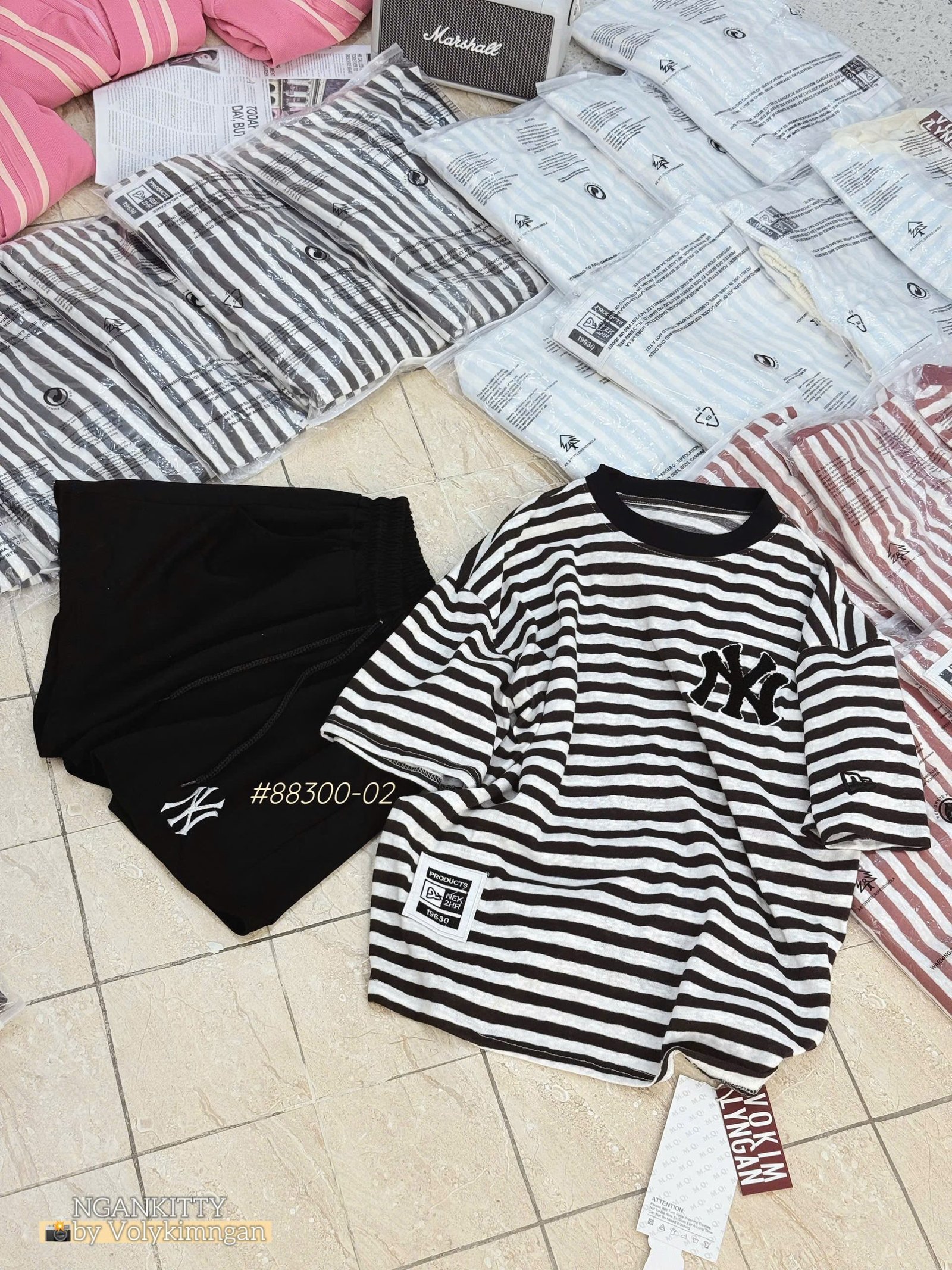 Set short sọc NY thêu xù - Ảnh 12
