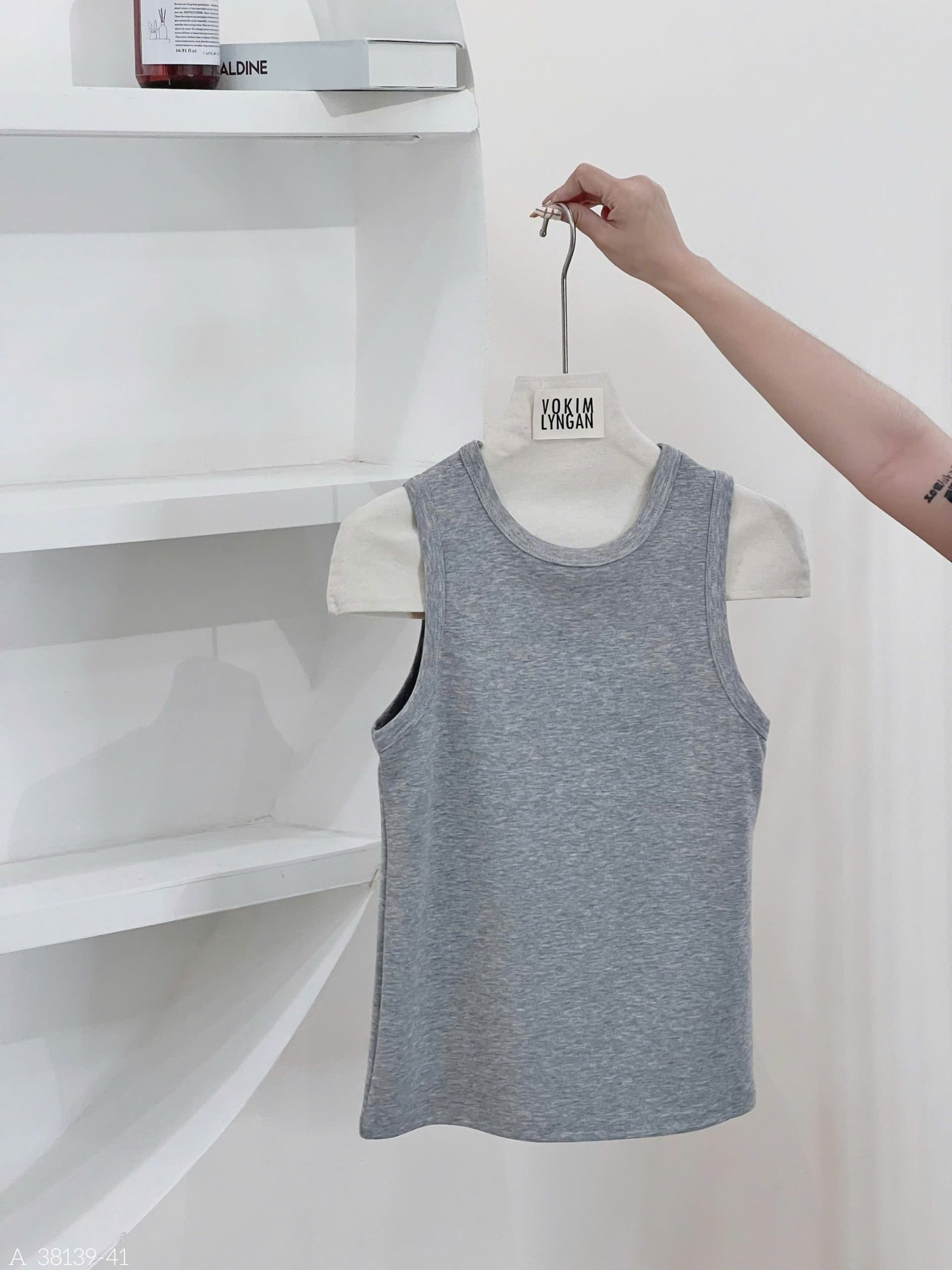 Áo basic ba lỗ trơn - Ảnh 3