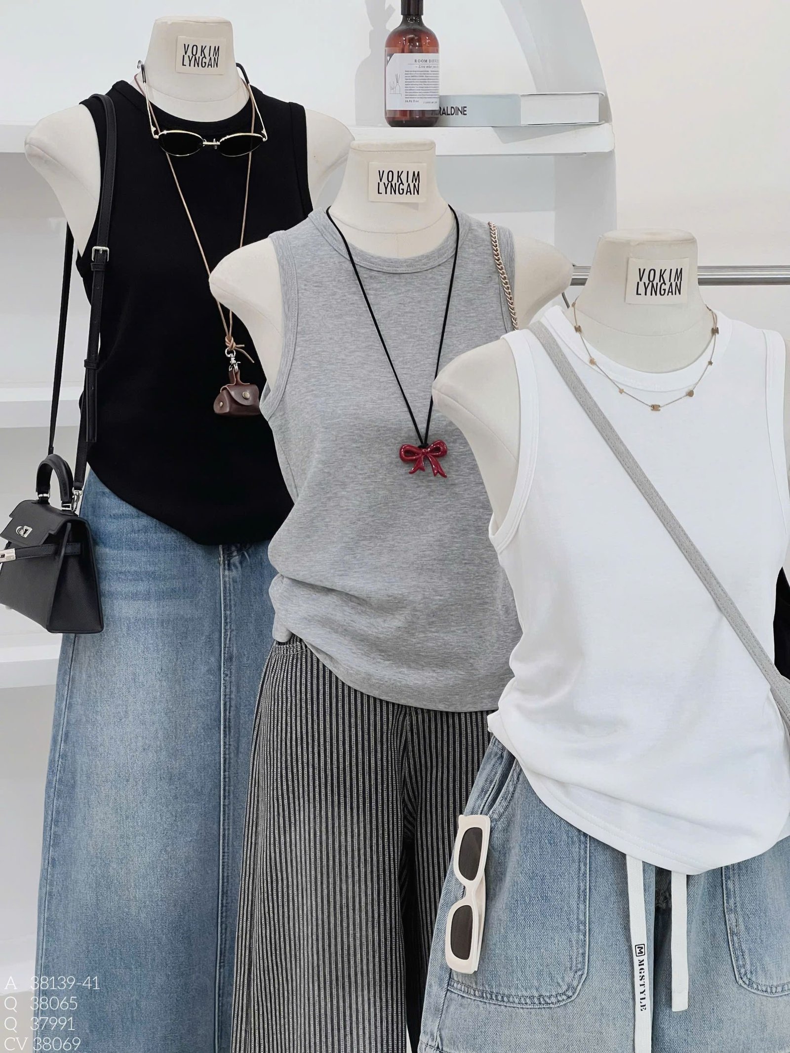 Áo basic ba lỗ trơn
