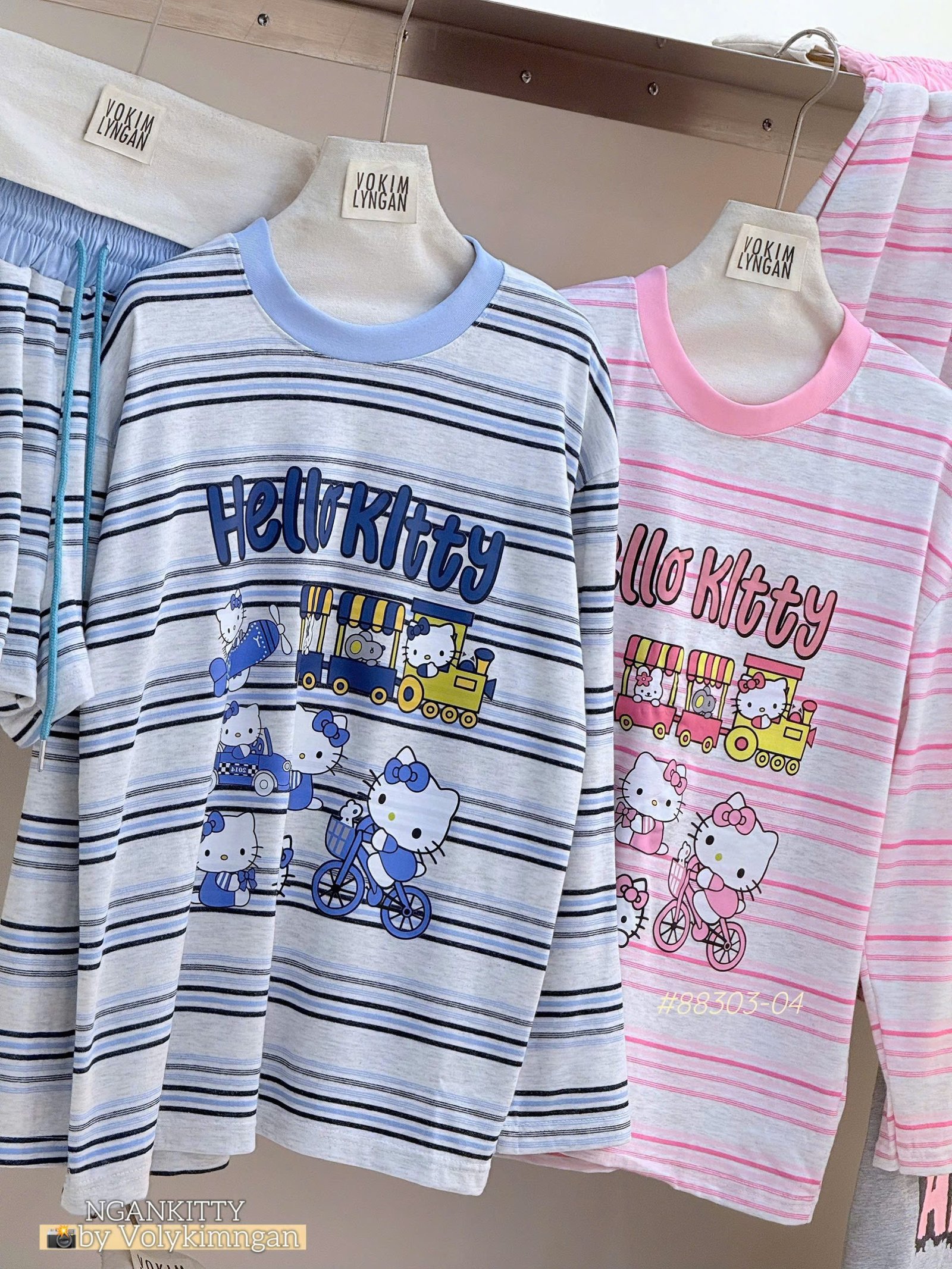 Set short sọc Hellokitty tàu hoả - Ảnh 7