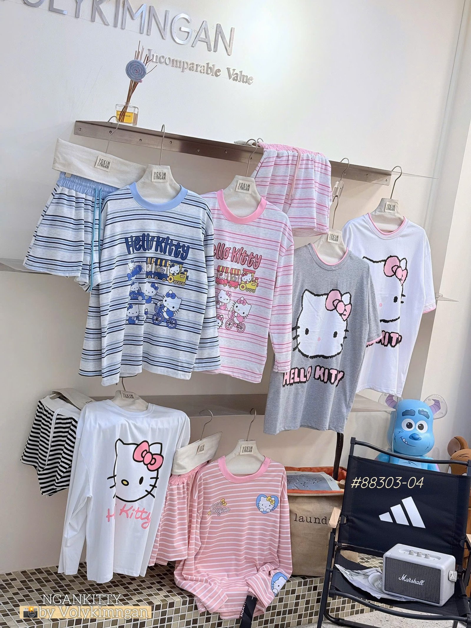 Set short sọc Hellokitty tàu hoả - Ảnh 5