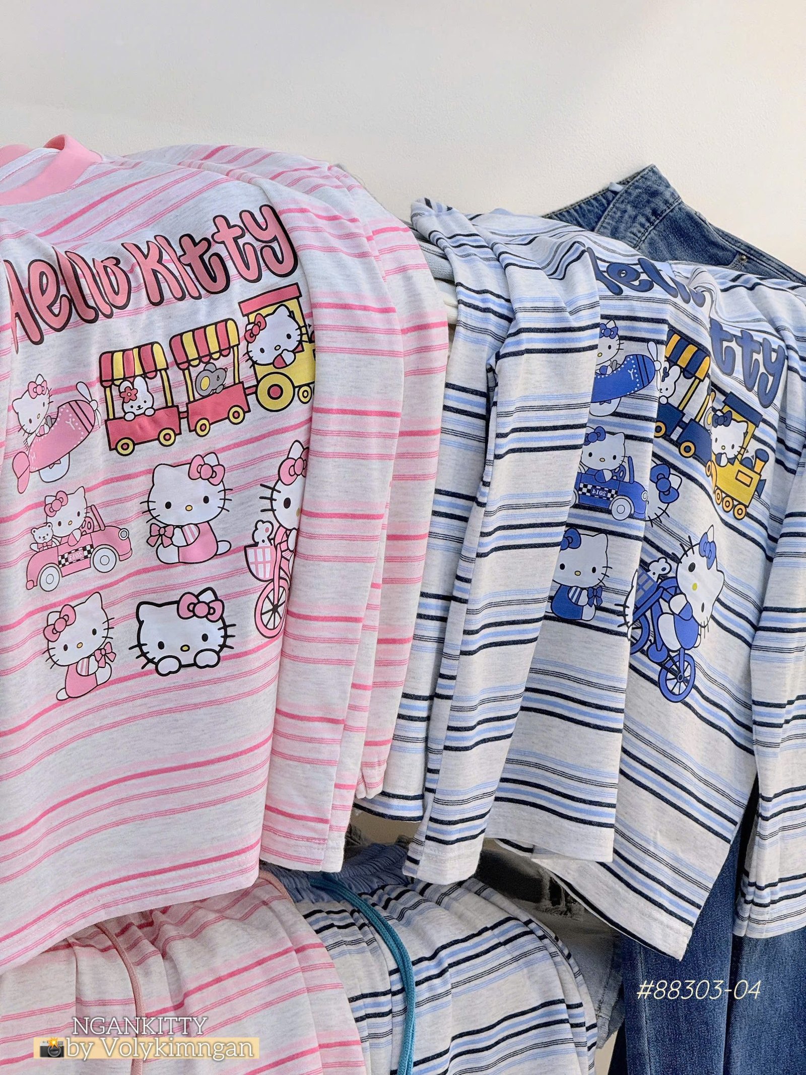 Set short sọc Hellokitty tàu hoả - Ảnh 13