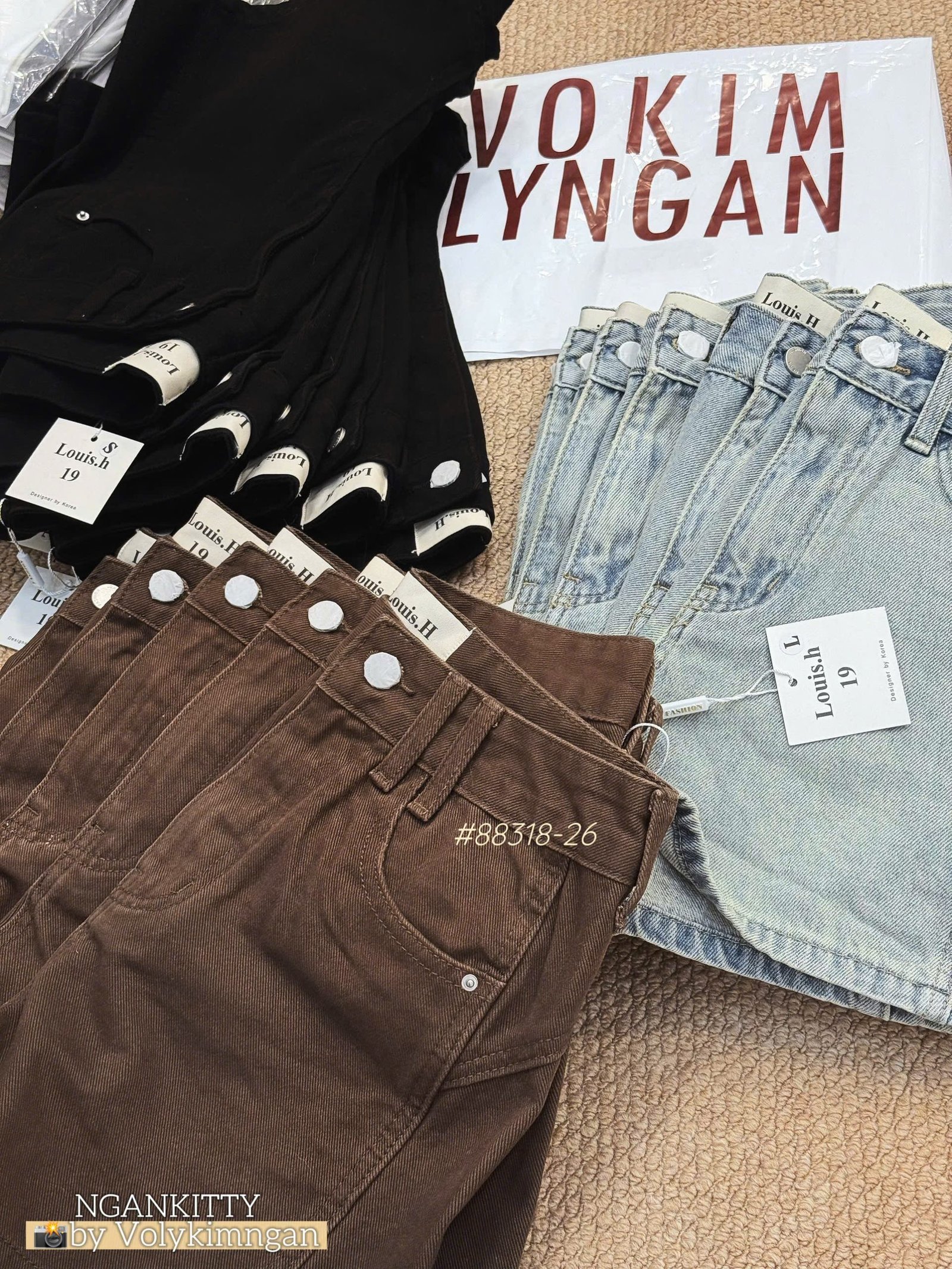 Quần short jean mix túi kiểu - Ảnh 7