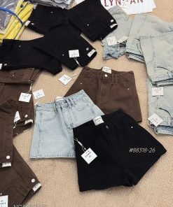 Quần short jean mix túi kiểu