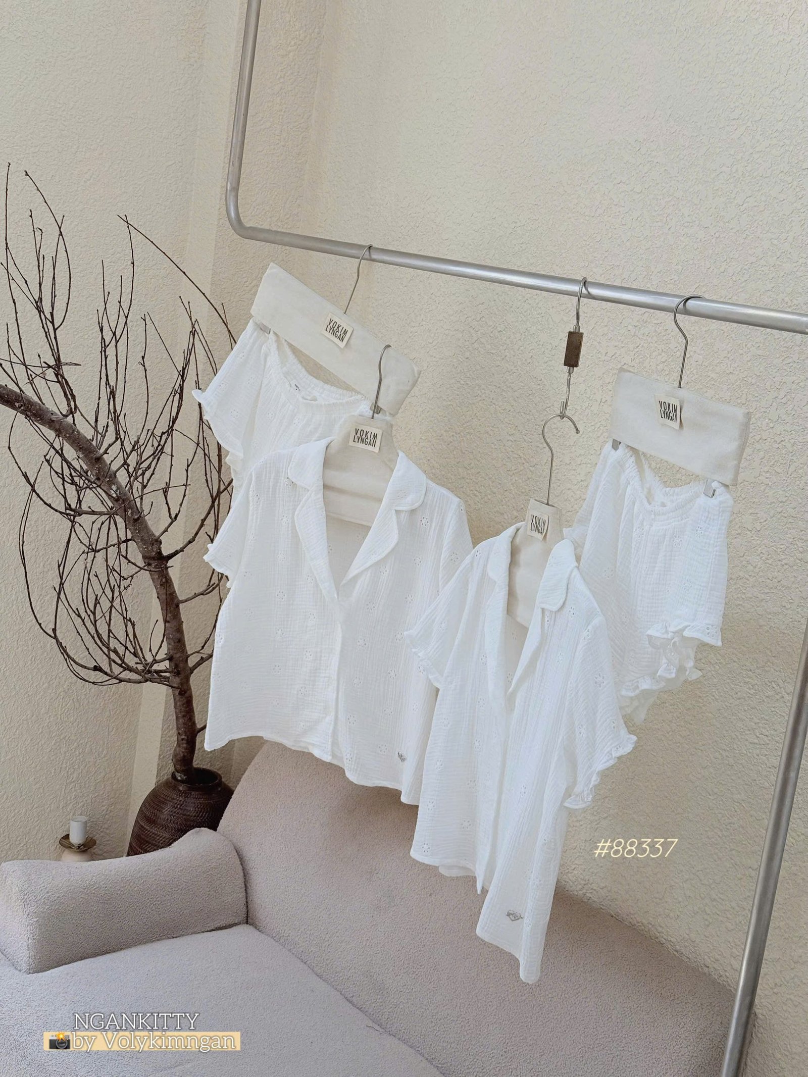 Set sơmi lỗ viền bèo - Ảnh 9