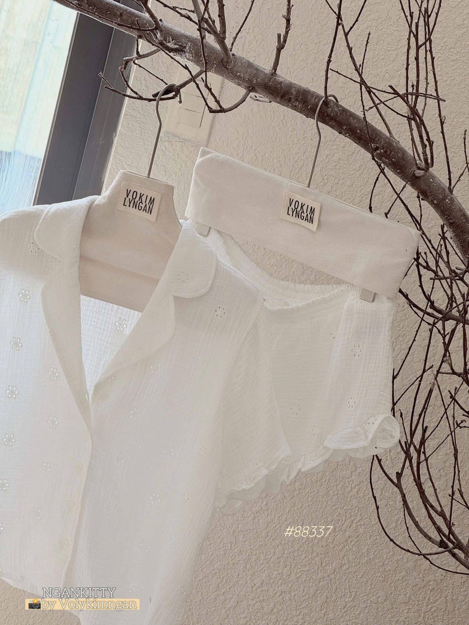 Set sơmi lỗ viền bèo - Ảnh 11
