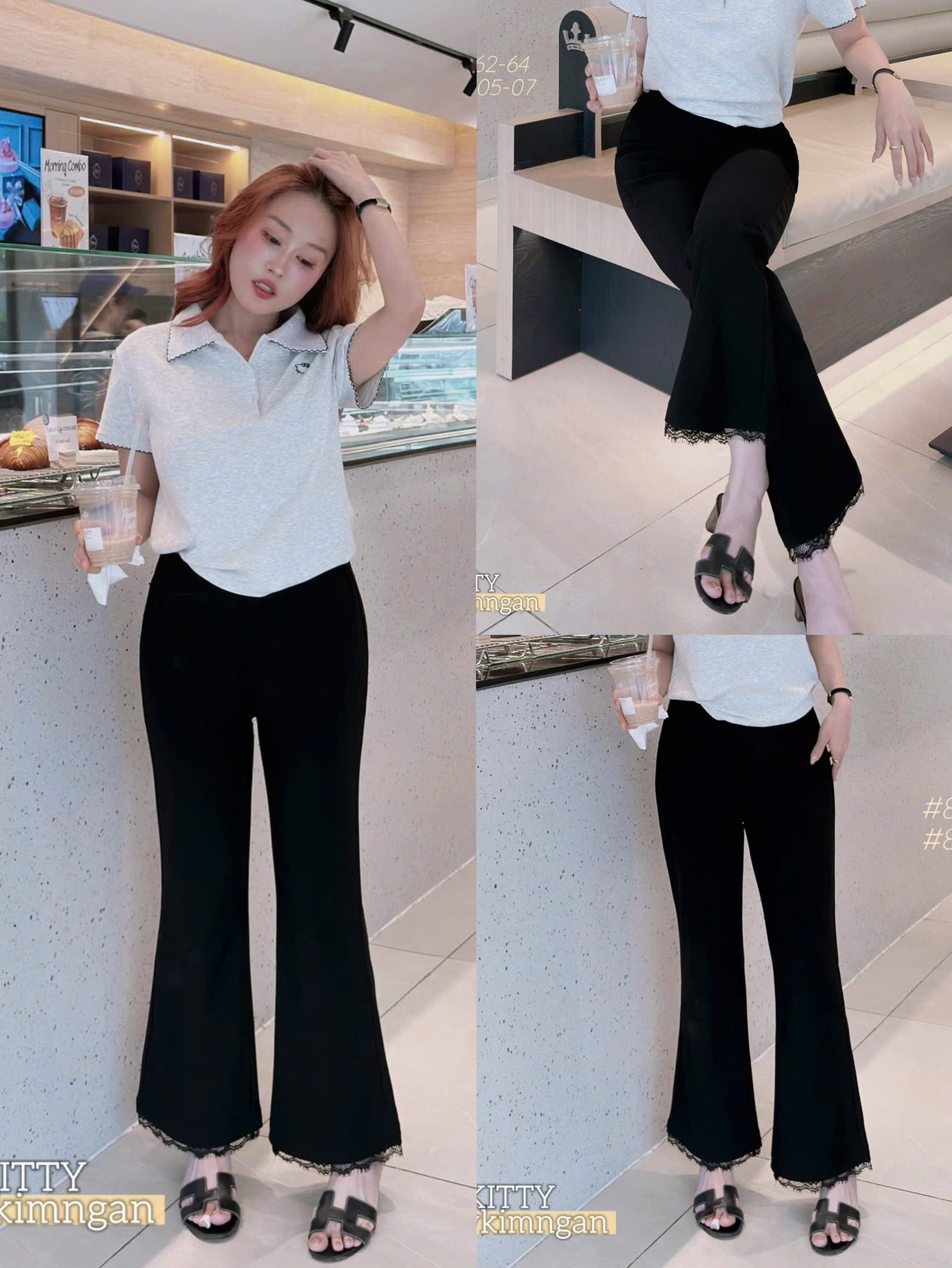 Quần Umi không lưng mix ren