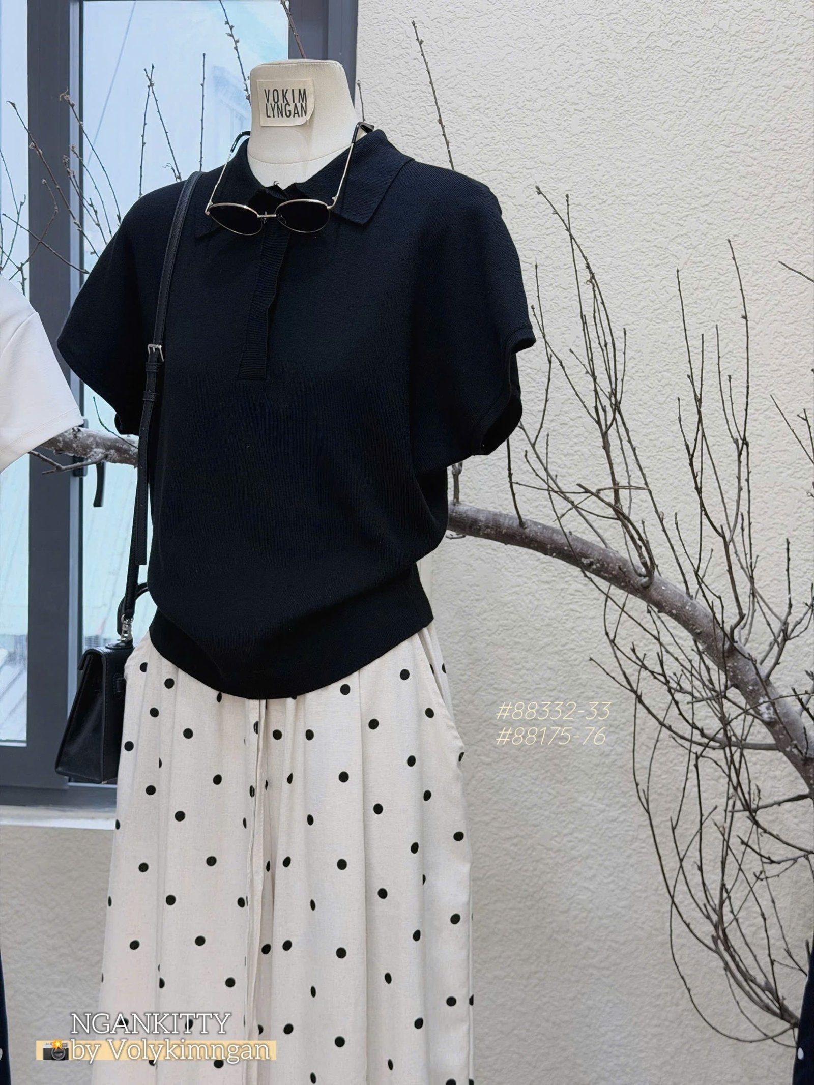 Quần suông xô châm bi - Ảnh 10