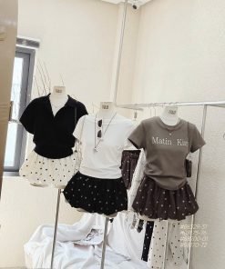 Chân váy Bí chấm bi