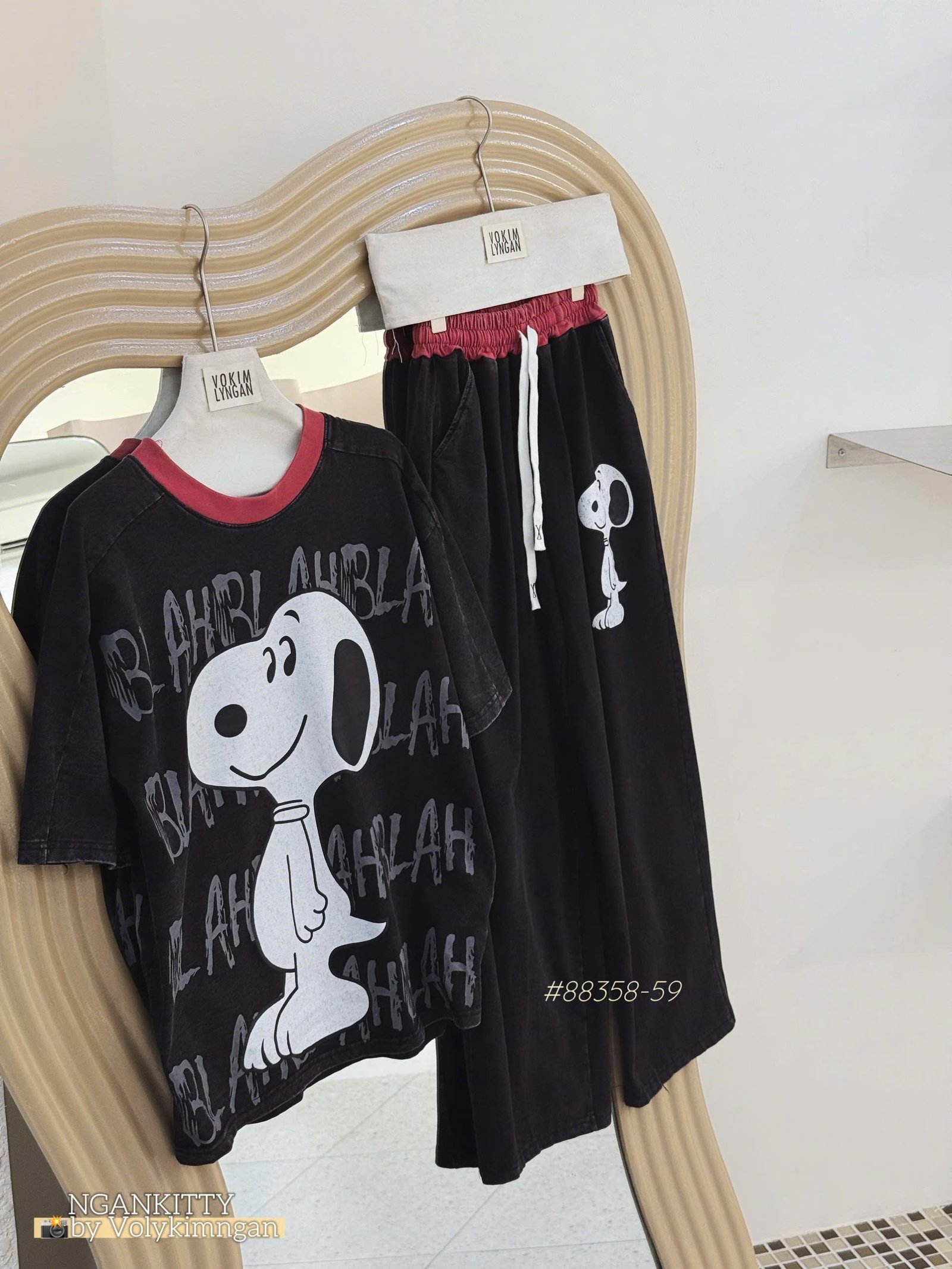 Set chó Snoopy suông viền - Ảnh 8