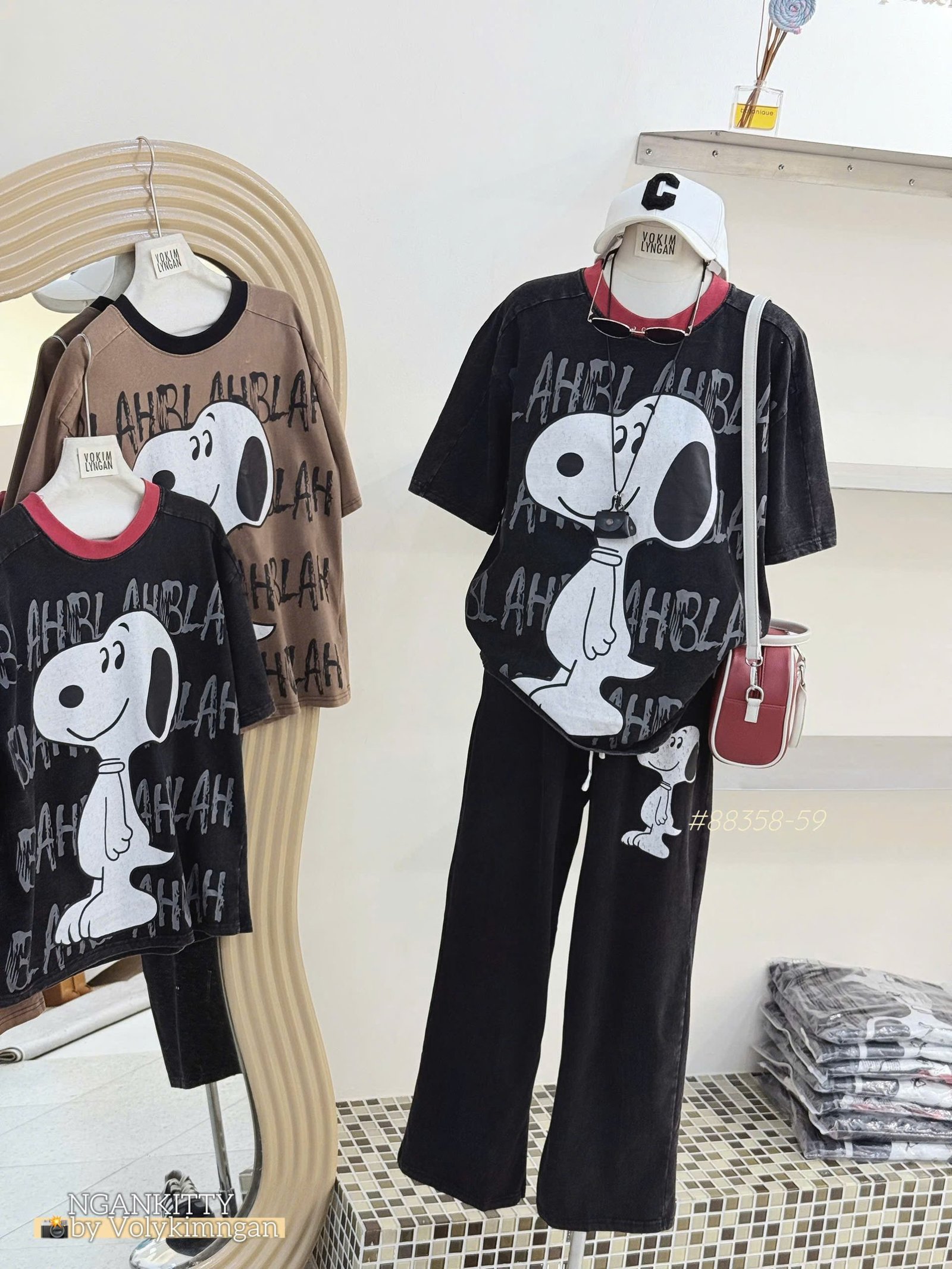 Set chó Snoopy suông viền - Ảnh 4