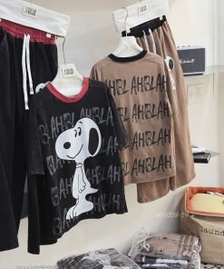 Alternative view of Set chó Snoopy suông viền