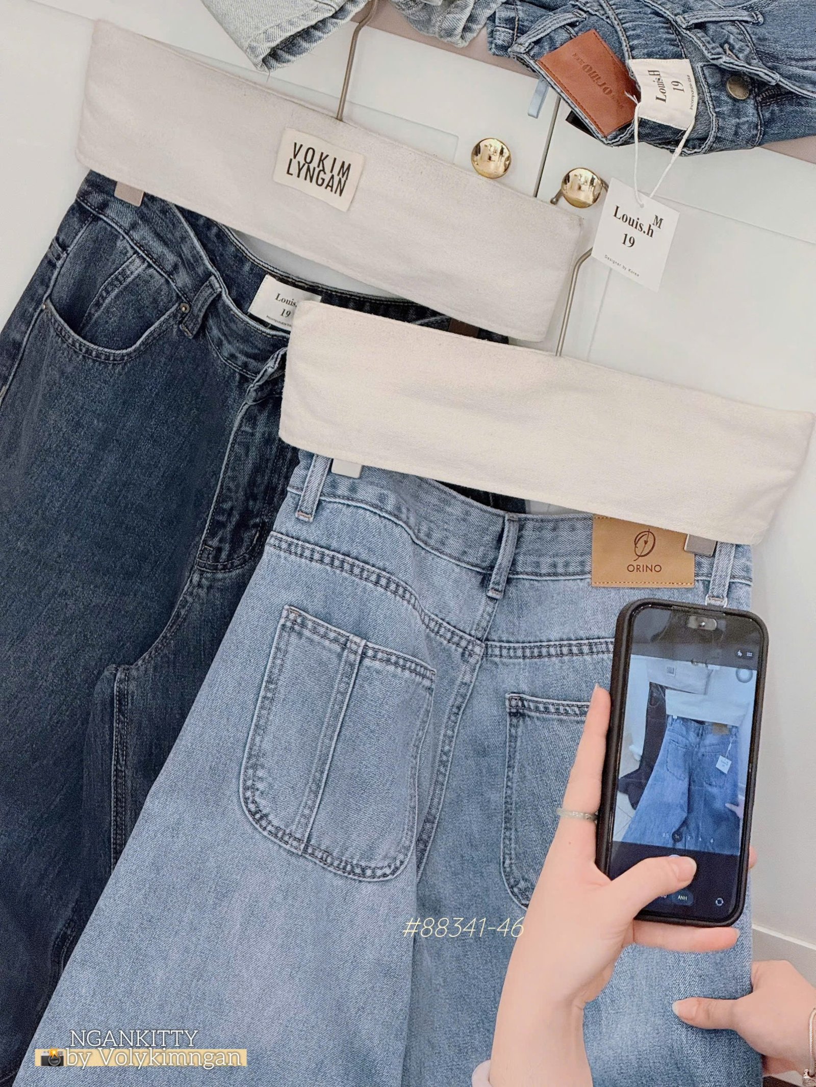 Quần jean baggy ngố túi kiểu - Ảnh 9