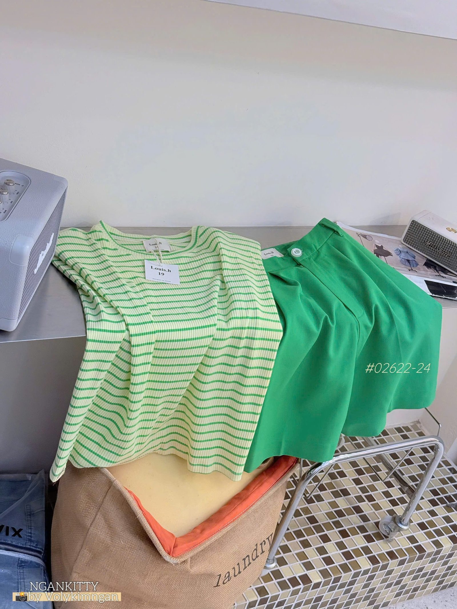 Set Áo Sn Sọc - Quần Ngố Louis.H - Ảnh 5