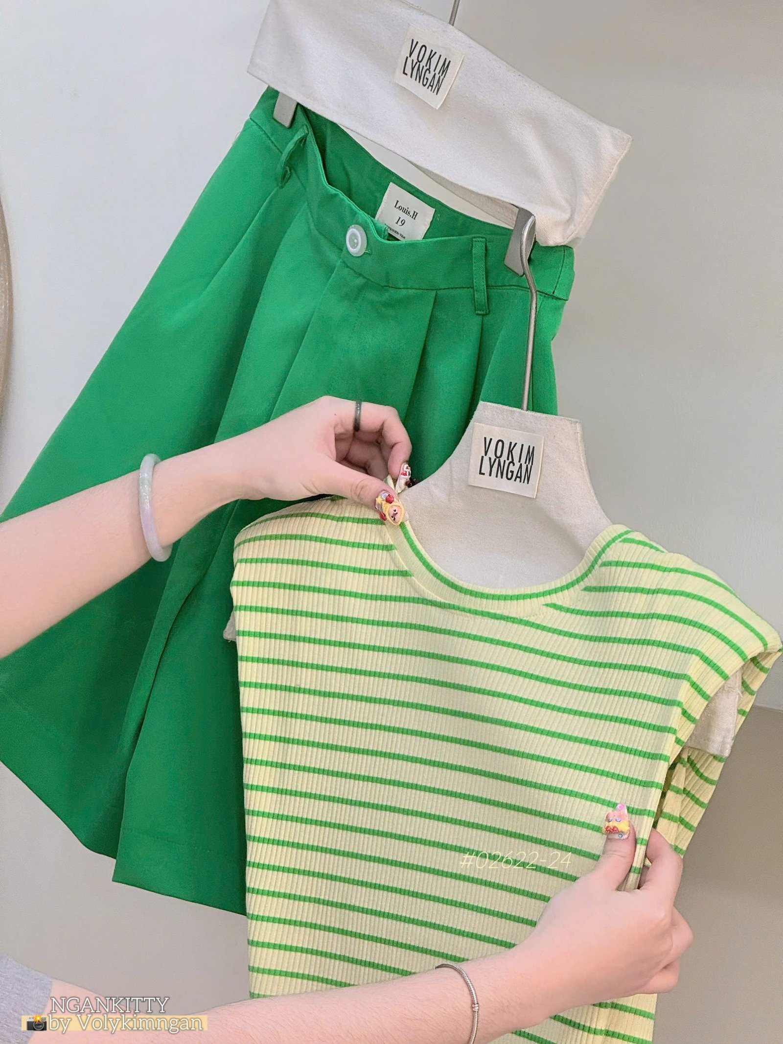 Set Áo Sn Sọc - Quần Ngố Louis.H - Ảnh 8