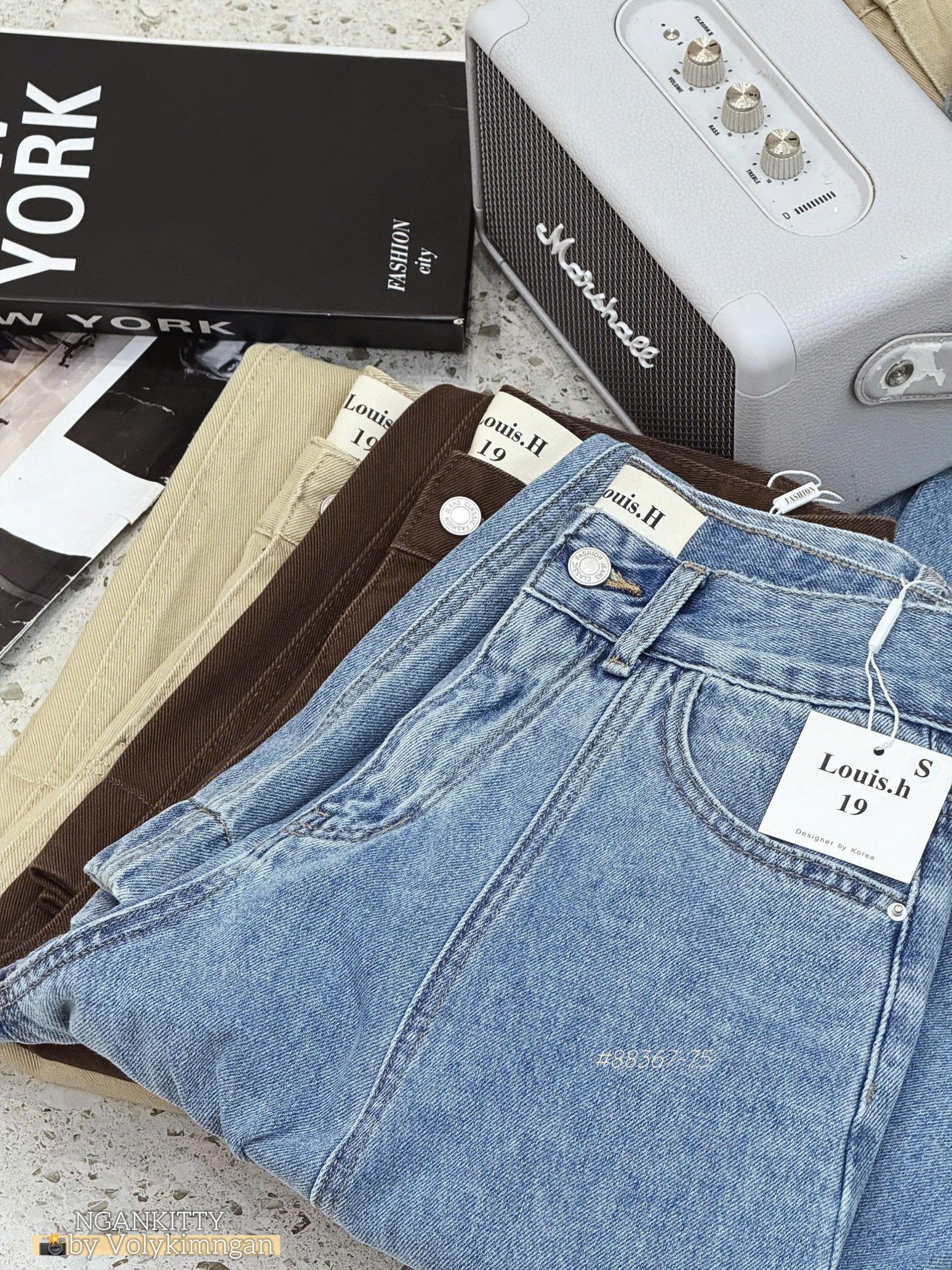 Quần jean baggy BOM - Ảnh 10