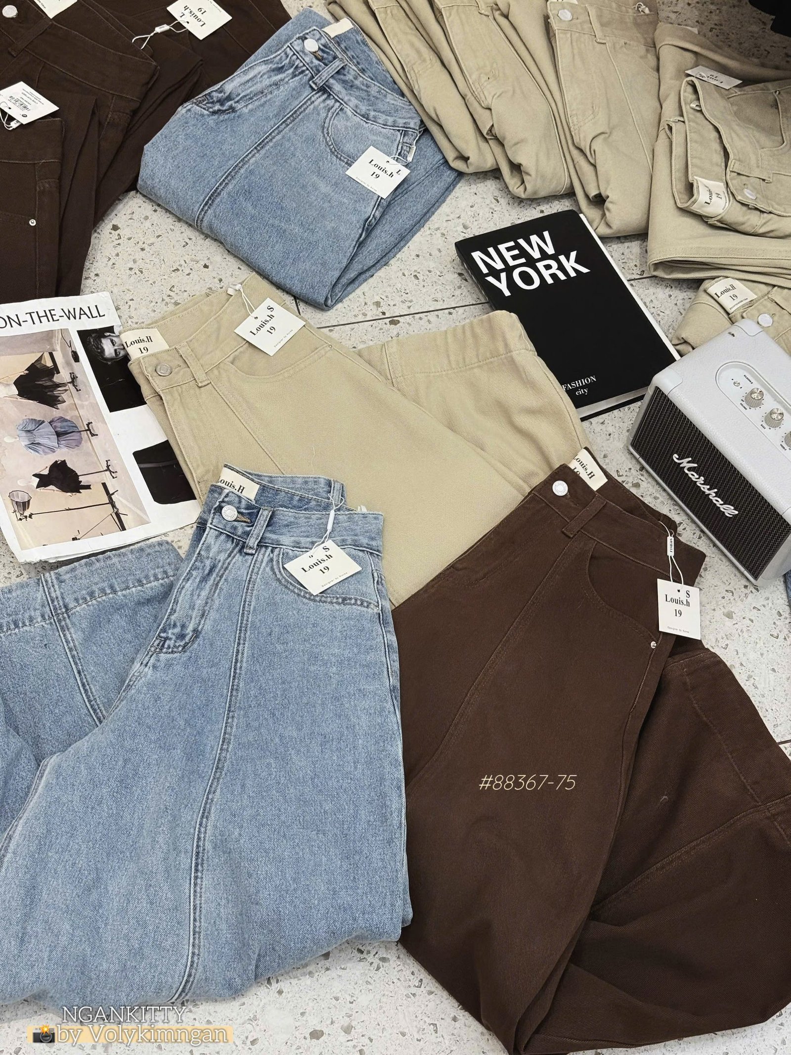 Quần jean baggy BOM - Ảnh 6
