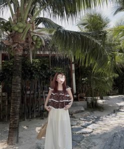 Alternative view of Set áo tầng trễ vai quần suông