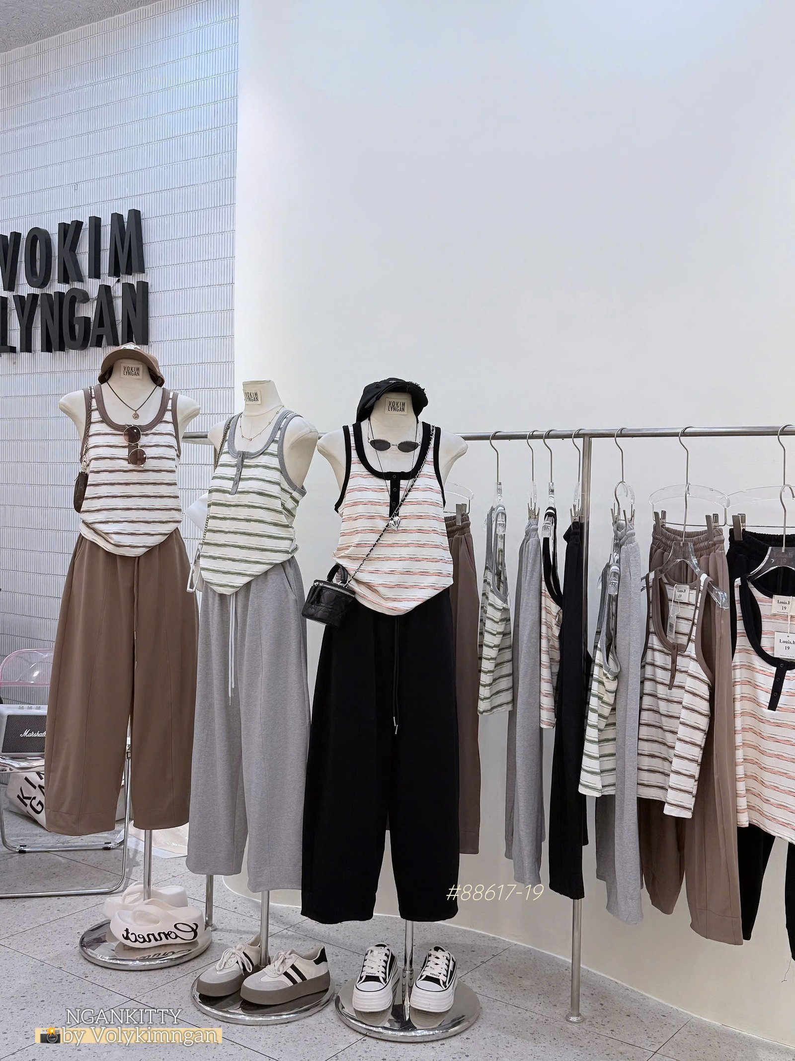 Set sn sọc nút quần BOM