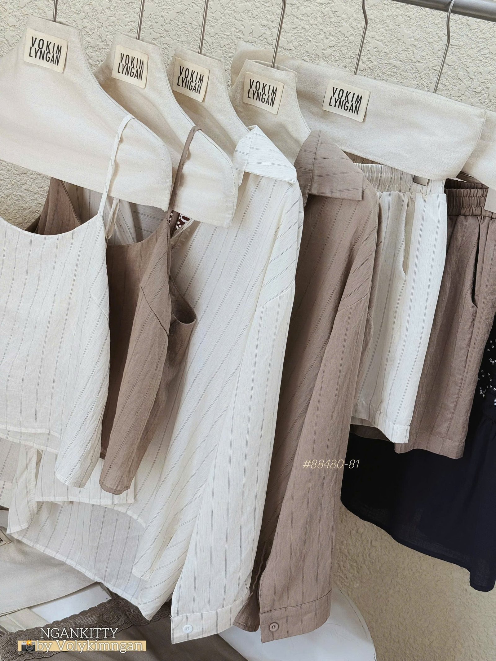 Set sọc linen thô 3 món - Ảnh 10