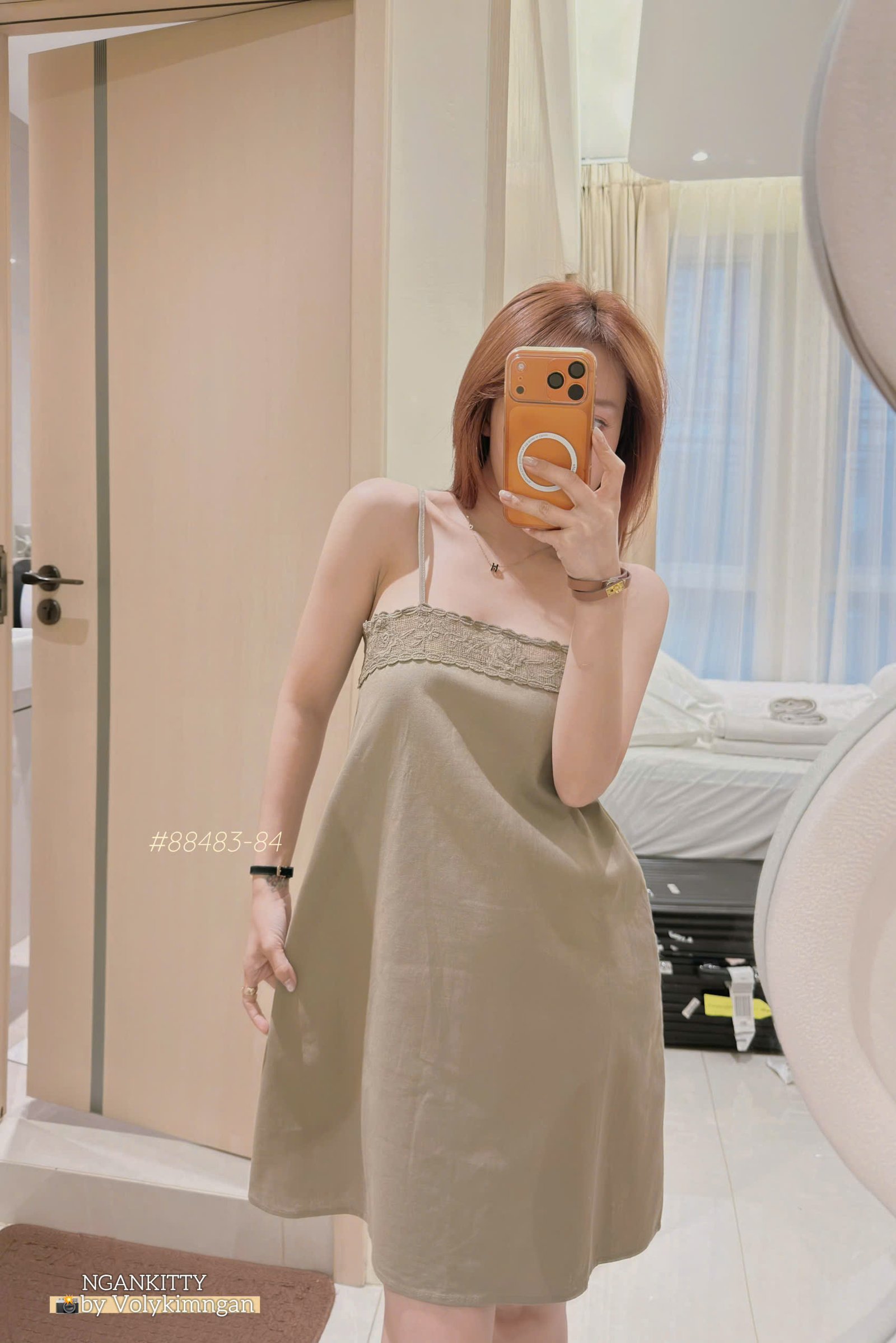 Đầm 2s linen mix ren - Ảnh 7