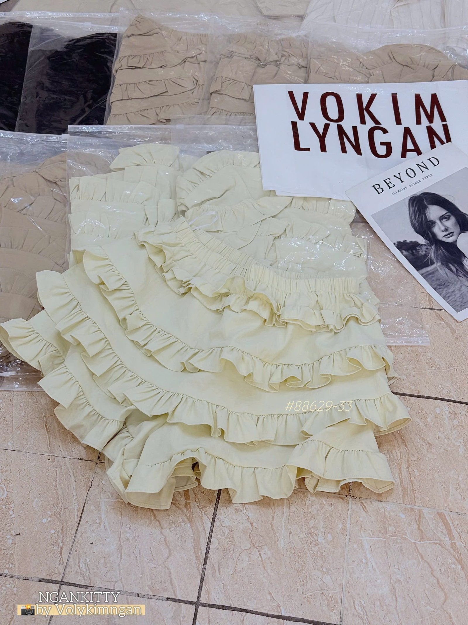 Quần giả váy tầng - Ảnh 10