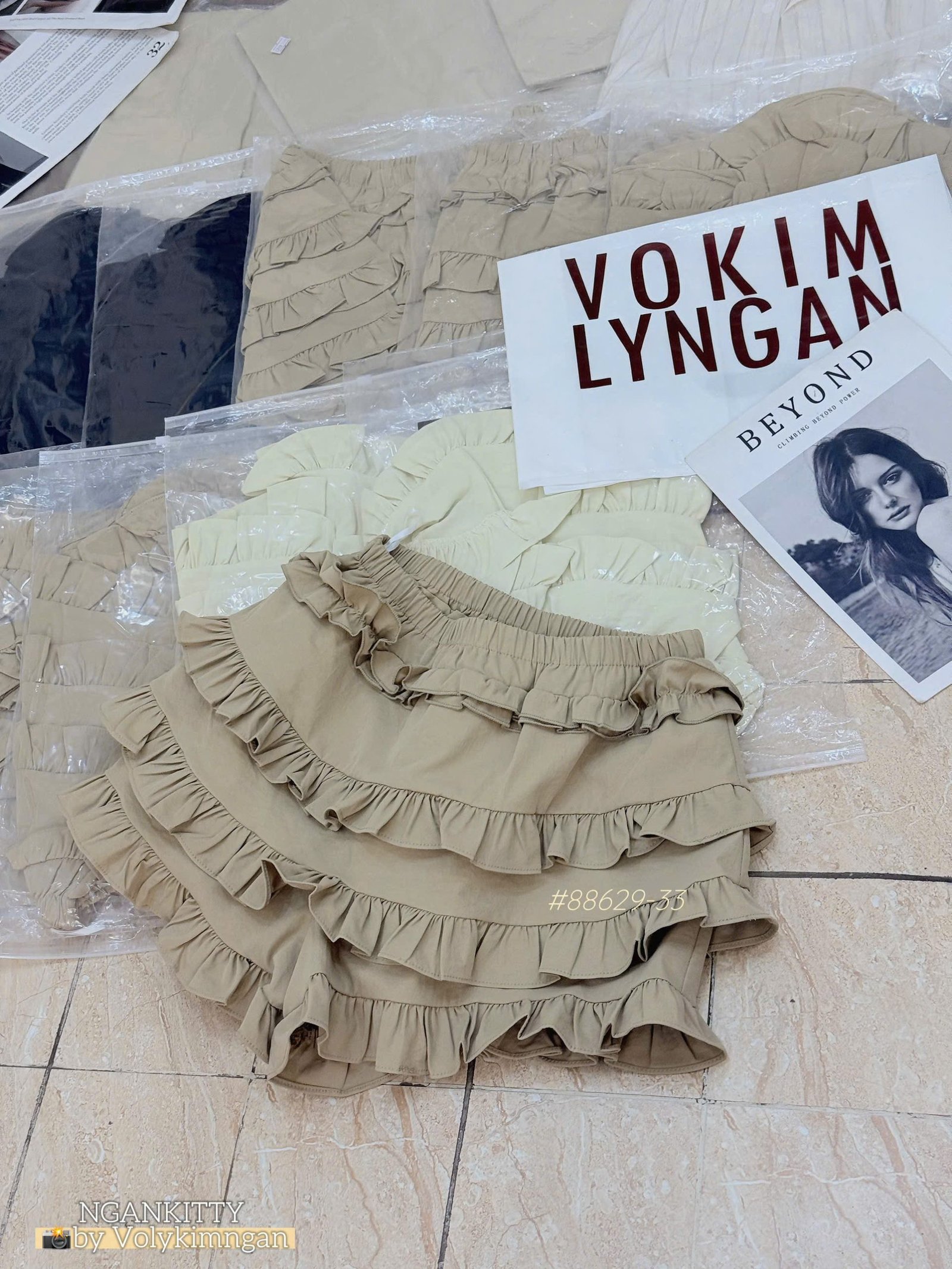 Quần giả váy tầng - Ảnh 9