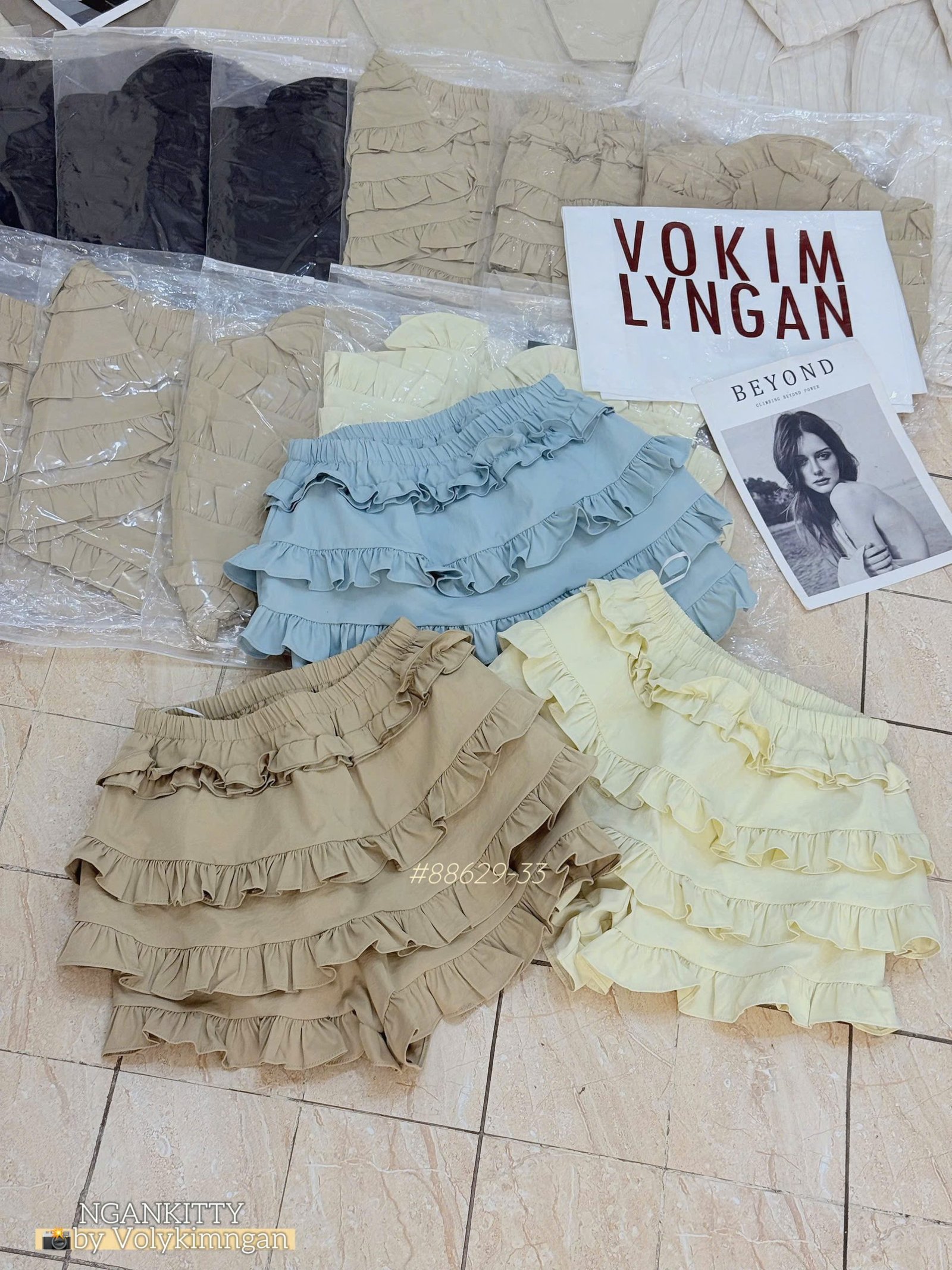 Quần giả váy tầng - Ảnh 5