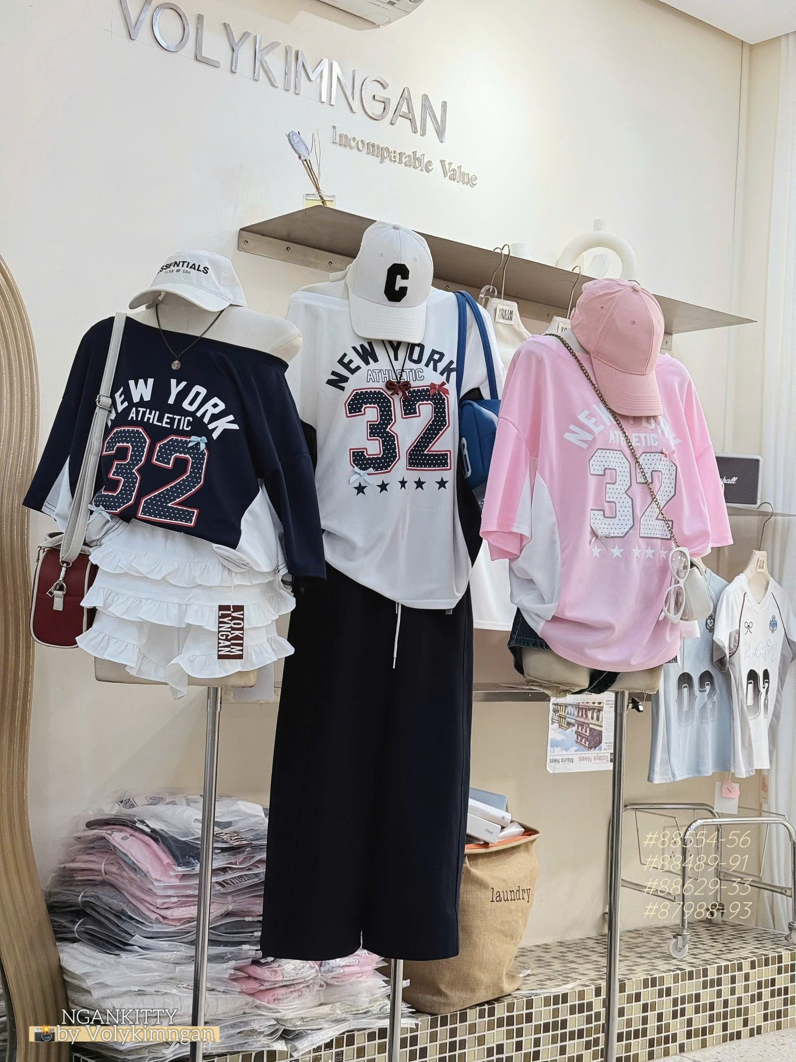 Áo tay lở lệch vai New York 32