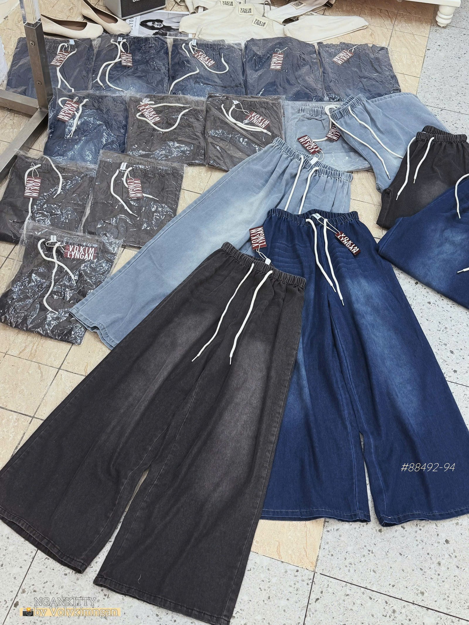 Quần denim suông wax nhẹ - Ảnh 5
