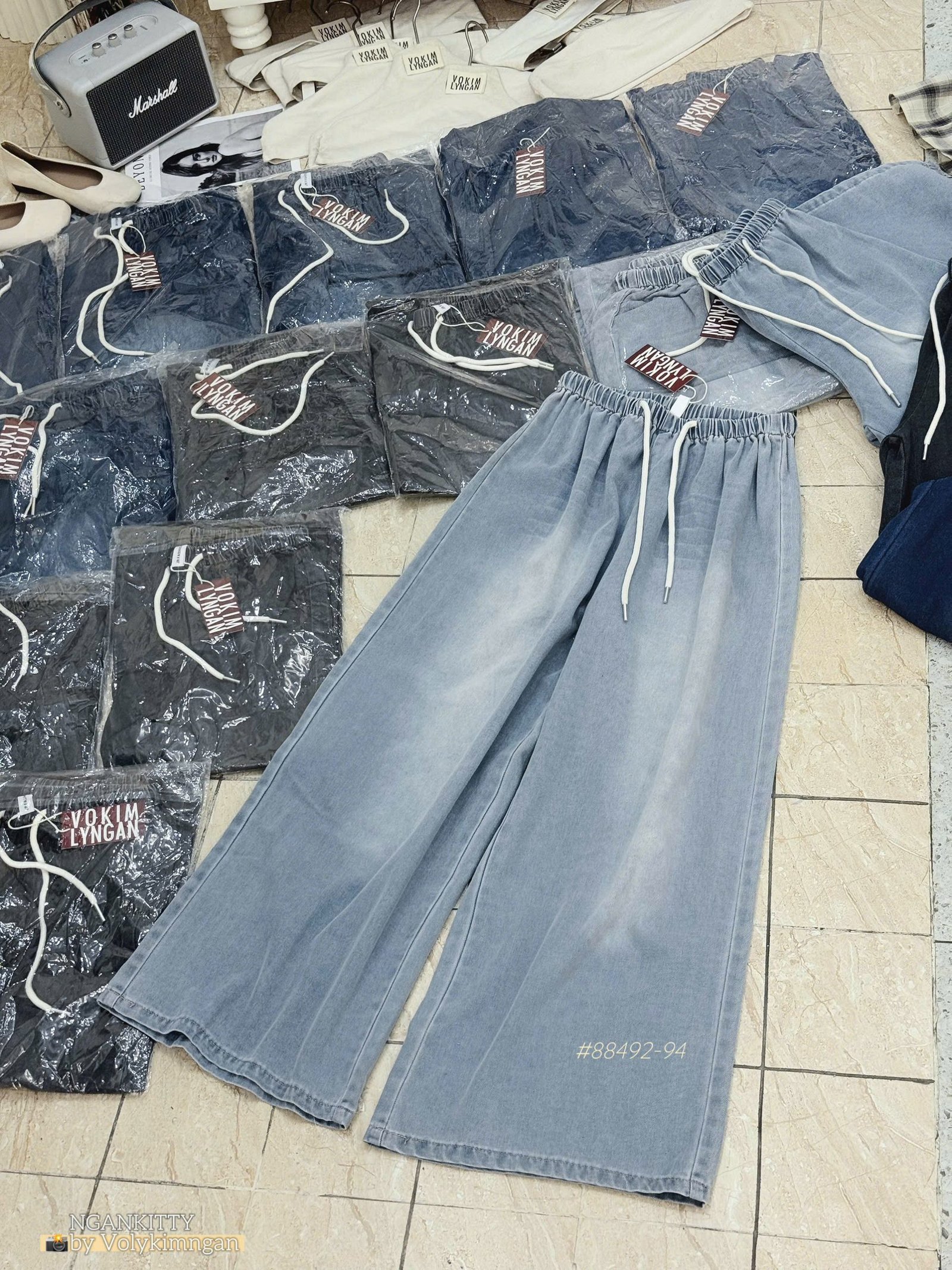 Quần denim suông wax nhẹ - Ảnh 10