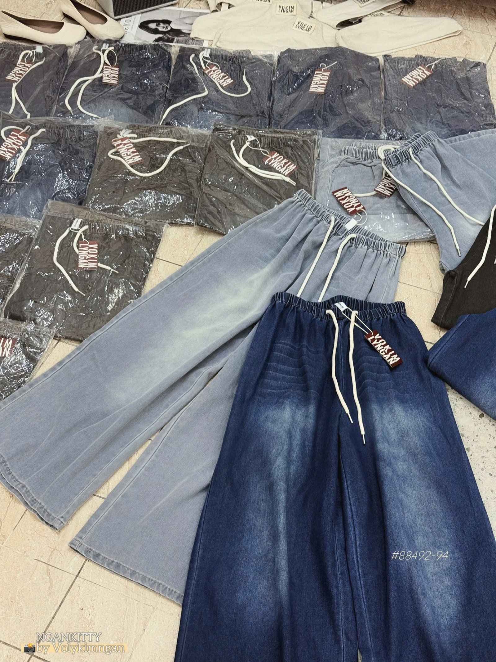 Quần denim suông wax nhẹ - Ảnh 9