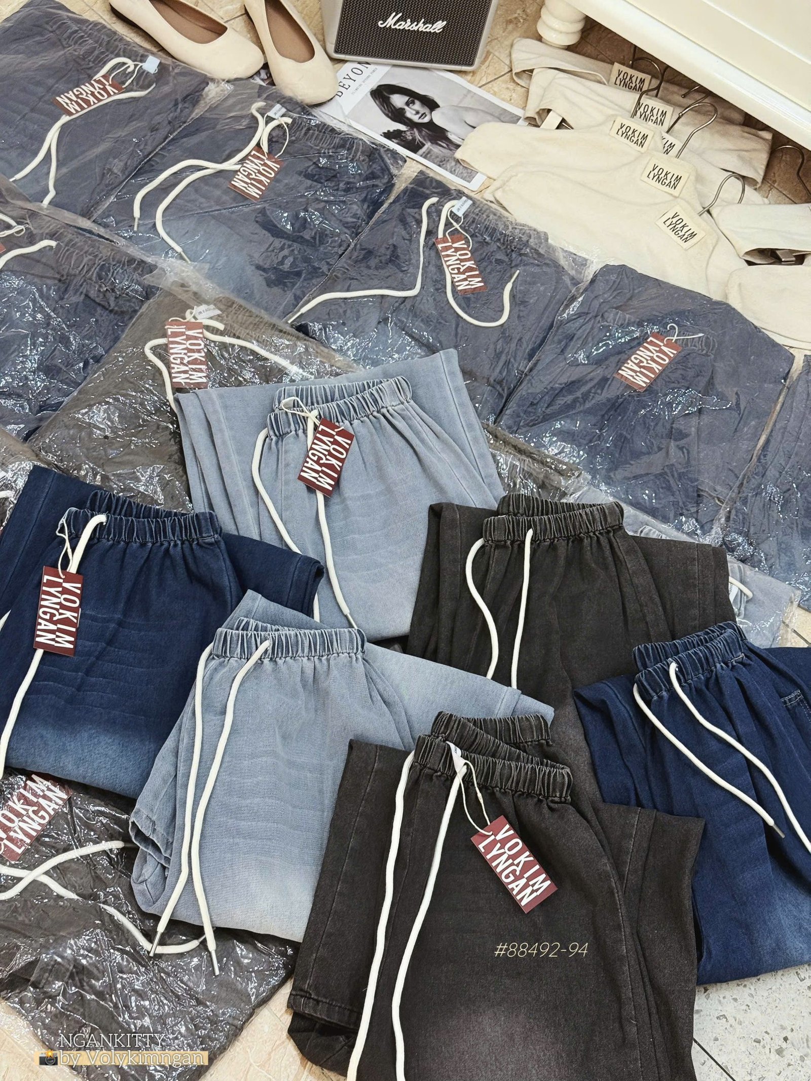 Quần denim suông wax nhẹ - Ảnh 7