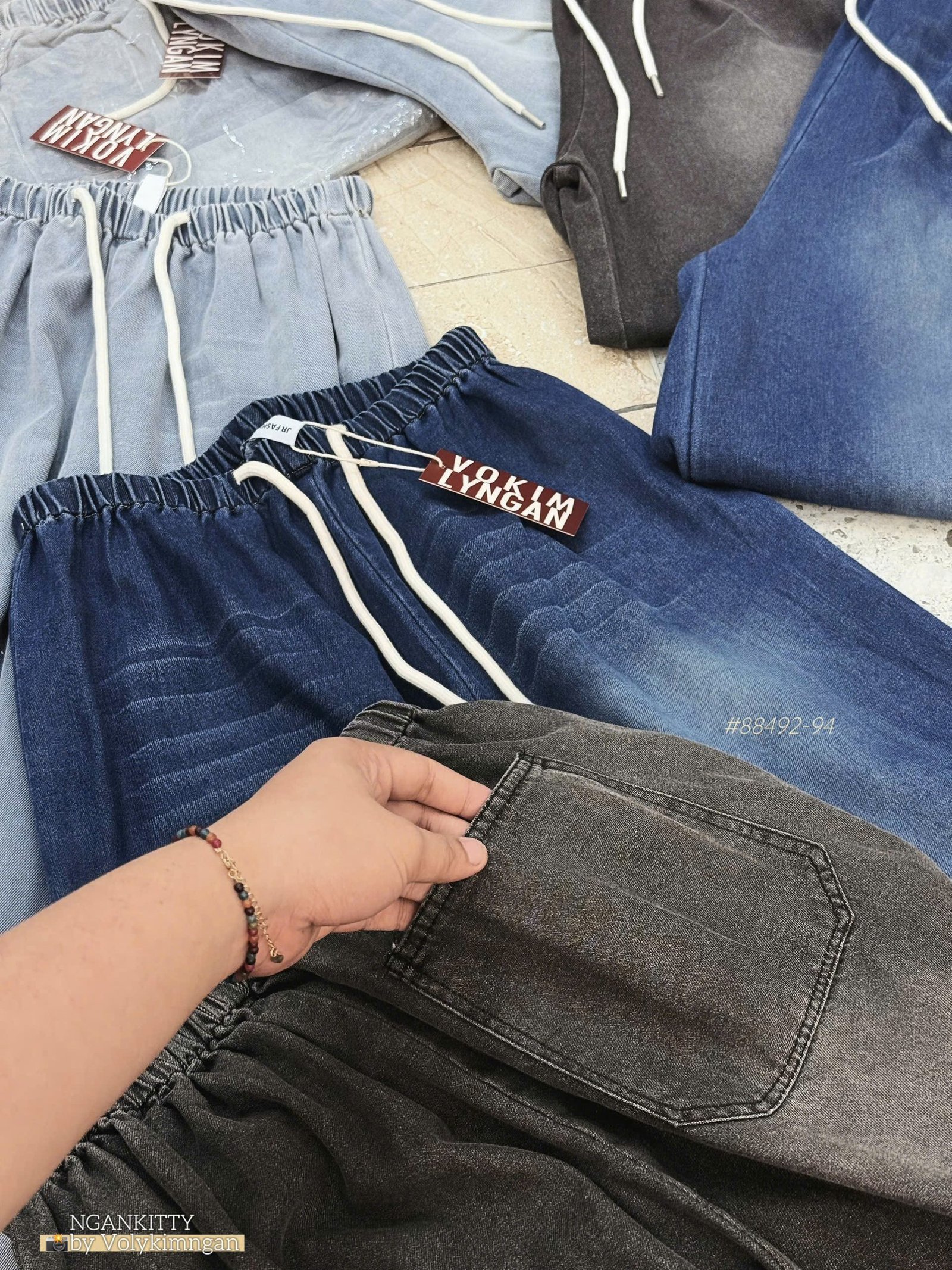 Quần denim suông wax nhẹ - Ảnh 6