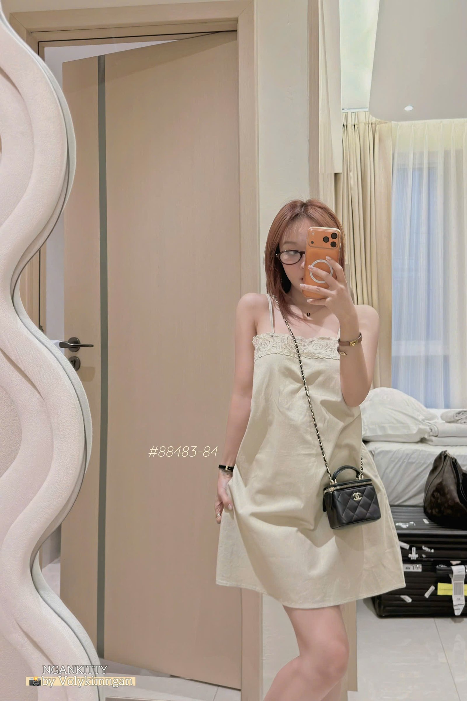 Đầm 2s linen mix ren - Ảnh 4