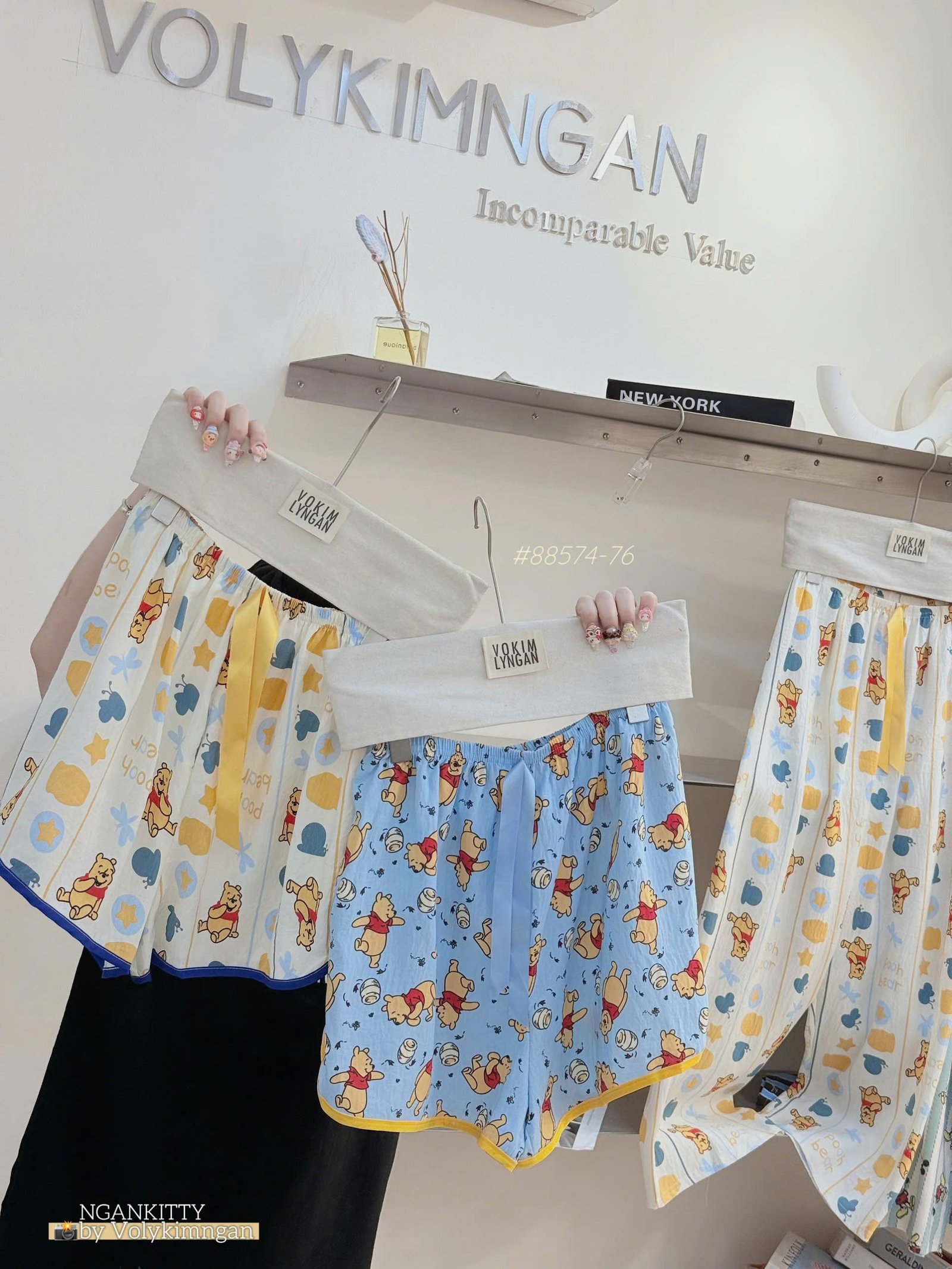 Quần short sọc gấu Pooh - Ảnh 4