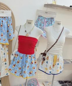 Quần short xanh gấu Pooh