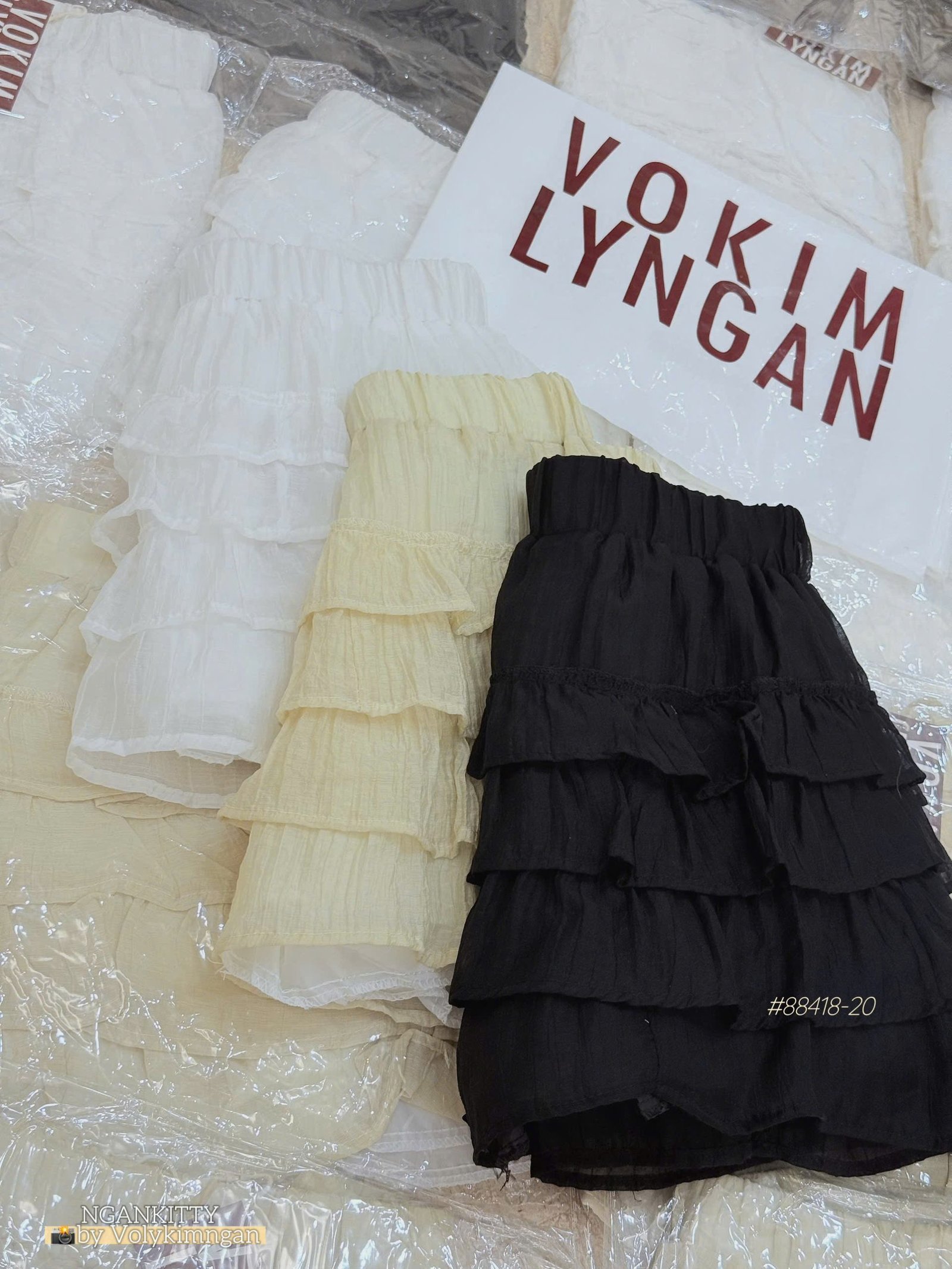 Quần váy linen tầng - Ảnh 3