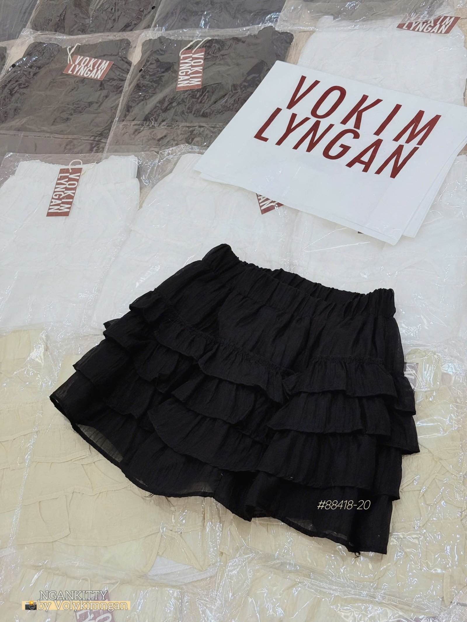 Quần váy linen tầng - Ảnh 4
