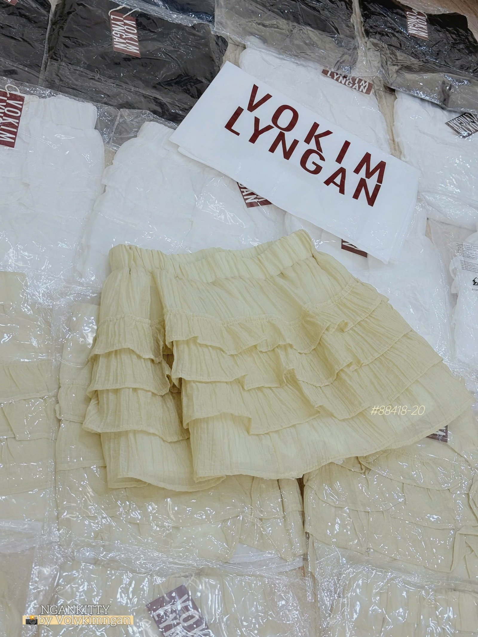 Quần váy linen tầng - Ảnh 5