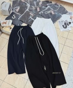 Quần baggy cotton túi mổ