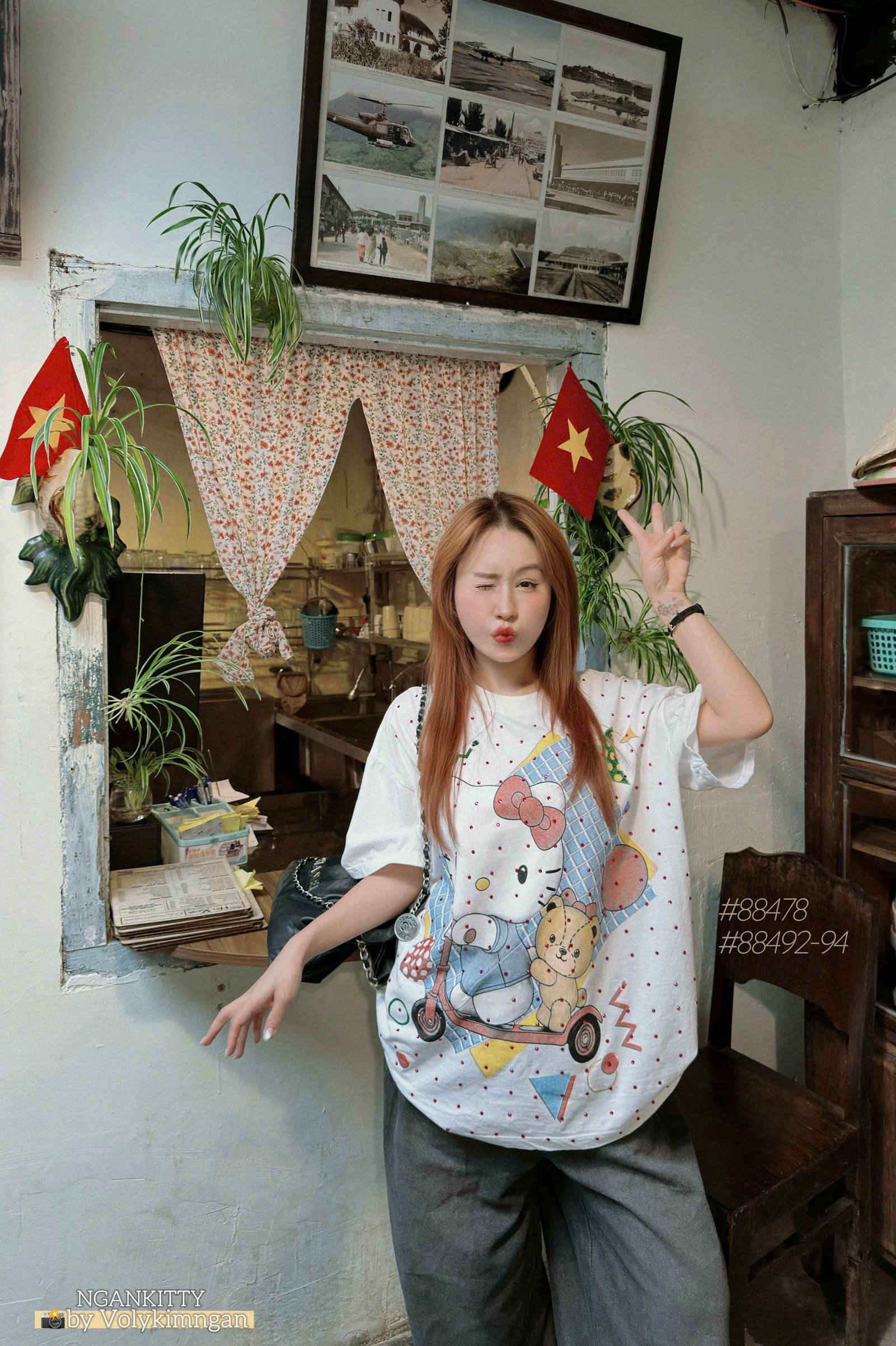 Áo Hellokitty trượt xe đính đá - Ảnh 2