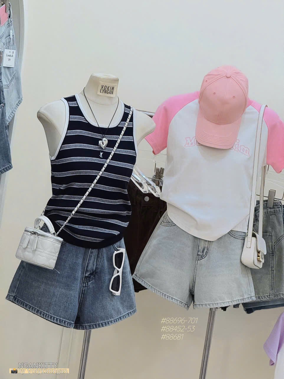 Quần short jean mix túi kiểu - Ảnh 2